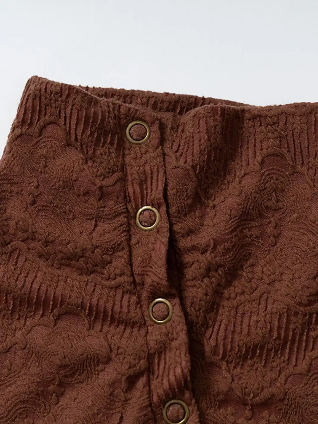 NO ROMANCE | Standing Collar Asymmetric Jacquard Knit Long Sleeve Top