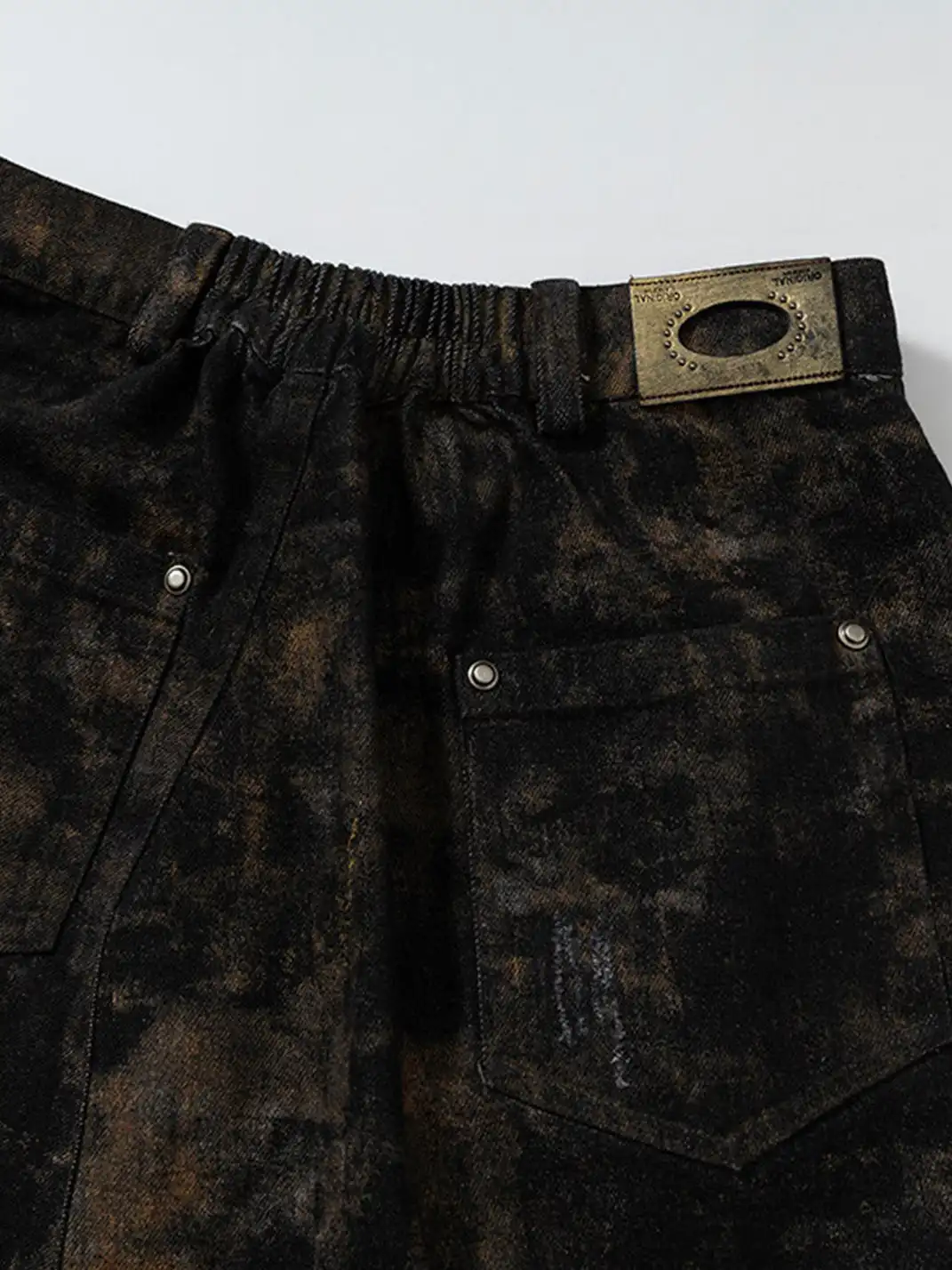 NO ROMANCE | Distressed Ripped Denim Cropped Pants
