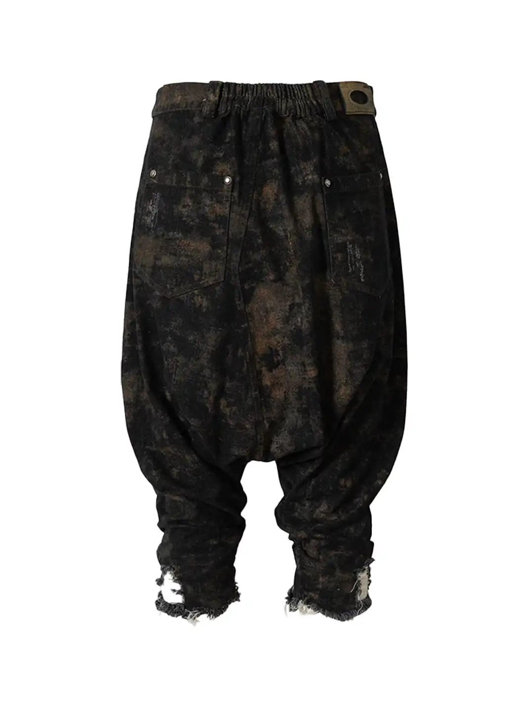 NO ROMANCE | Distressed Ripped Denim Cropped Pants