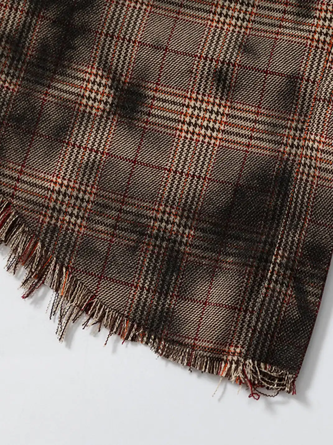 NO ROMANCE | Fake Two-Piece Plaid Knitted Irregular Shirt