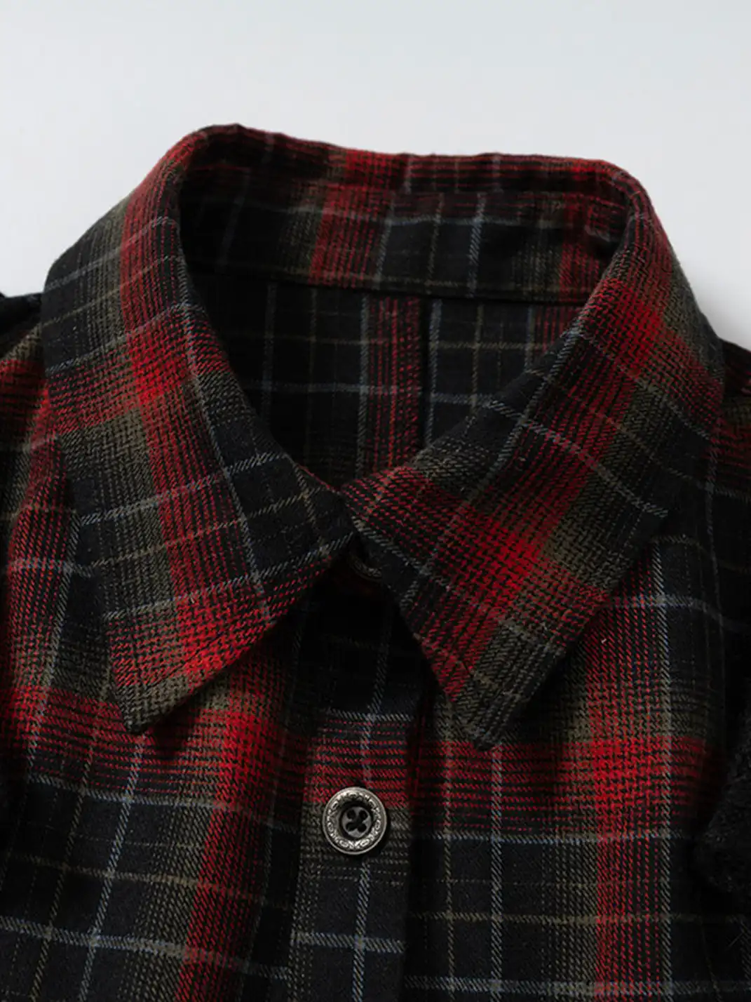 NO ROMANCE | Fake Two-Piece Plaid Knitted Irregular Shirt