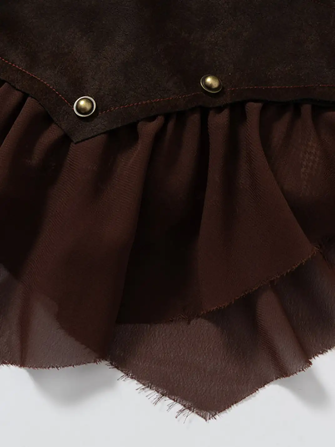 NO ROMANCE | Heavyweight Plaid Spliced Detachable Pleated Skirt