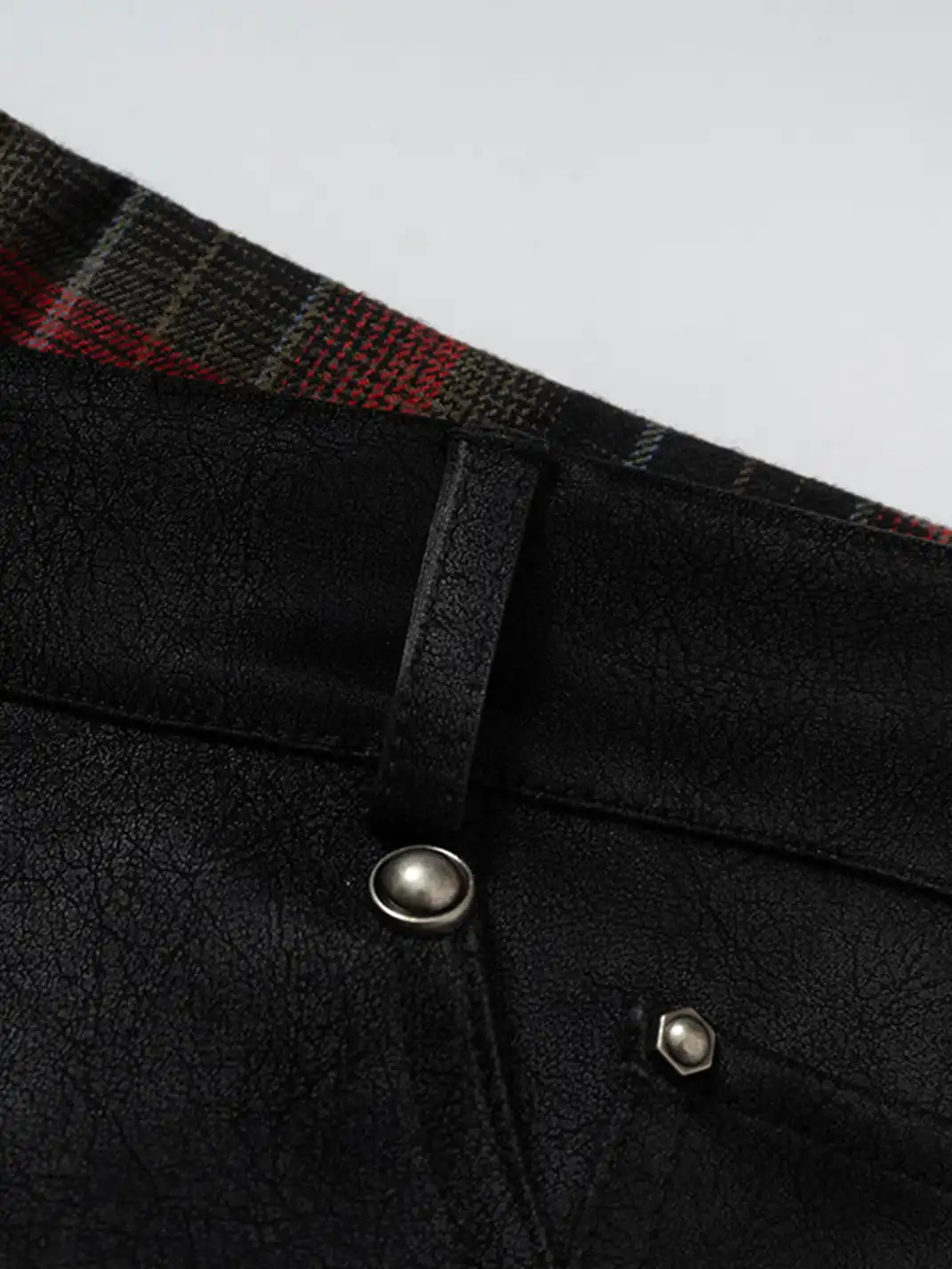 NO ROMANCE | Heavyweight Plaid Spliced Detachable Pleated Skirt