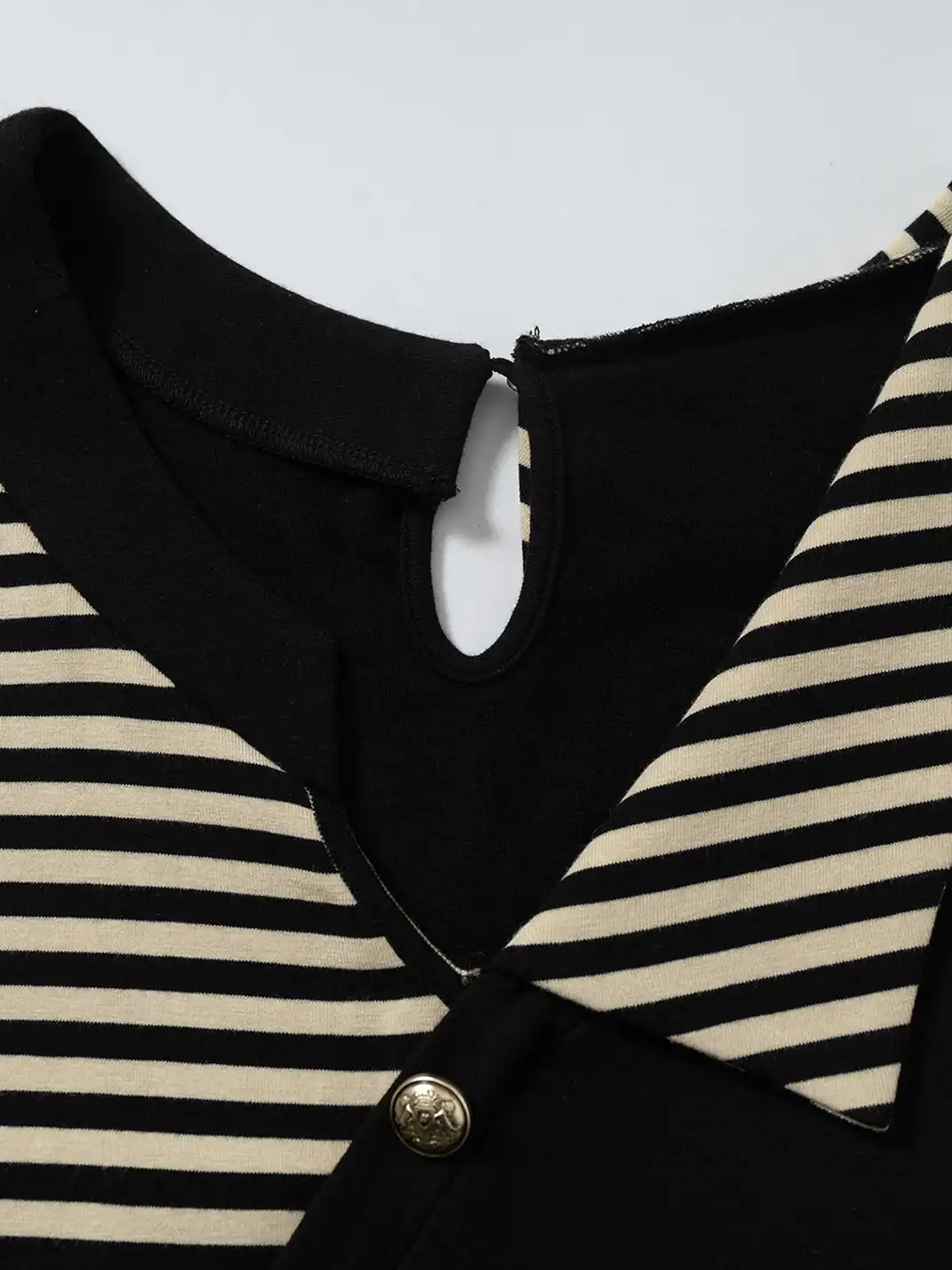 NO ROMANCE | Fake Two-Piece Striped Knitted Long Sleeve T-Shirt