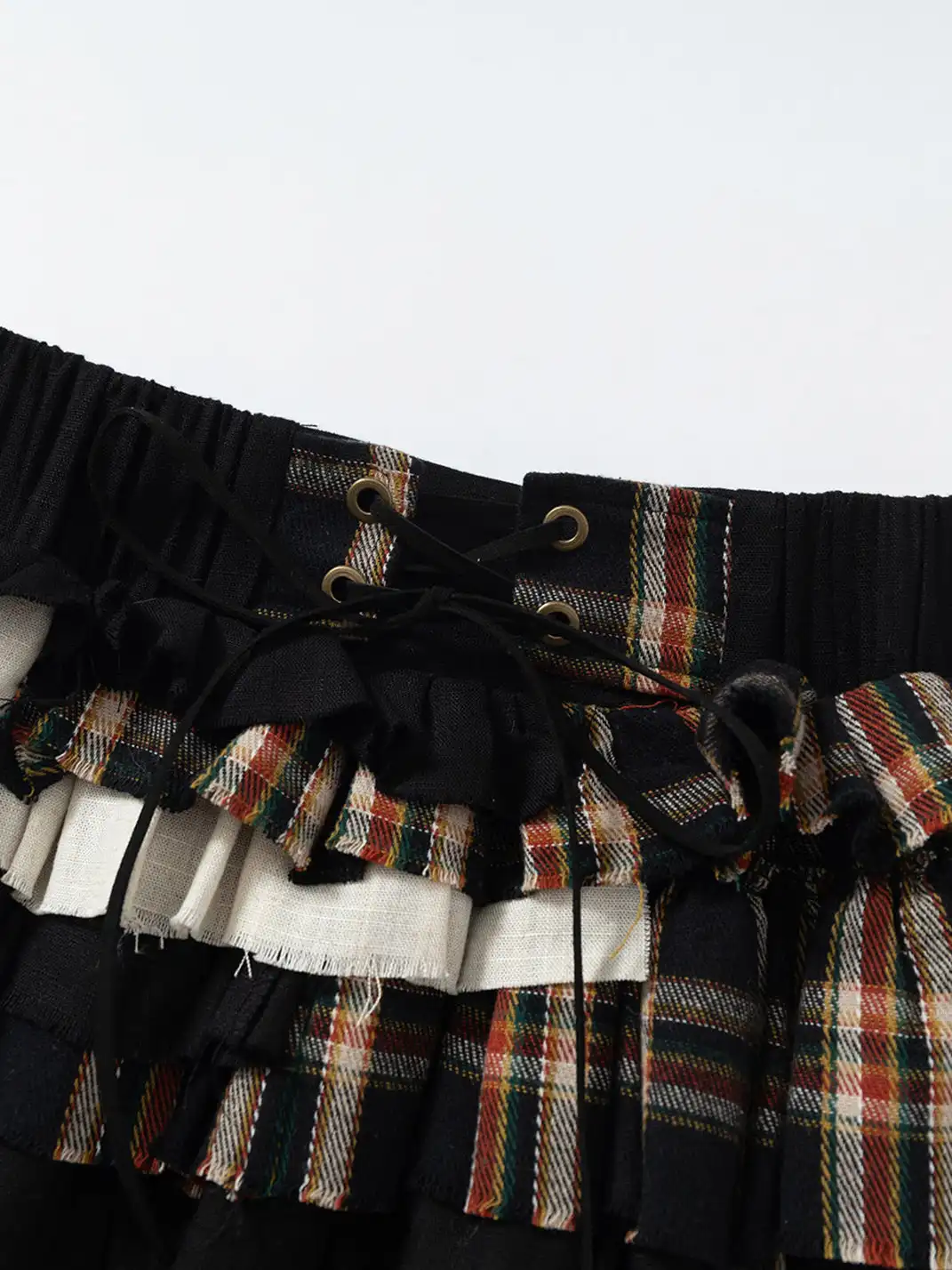 NO ROMANCE | Punk Multi-Layer Plaid Cake Skirt