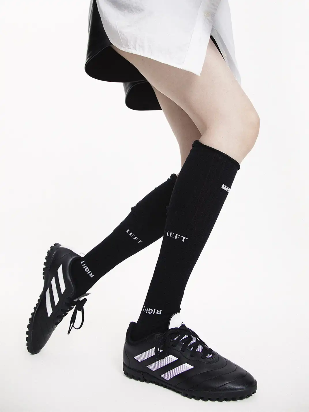 SS2L | Solid Color Letter Calf Socks