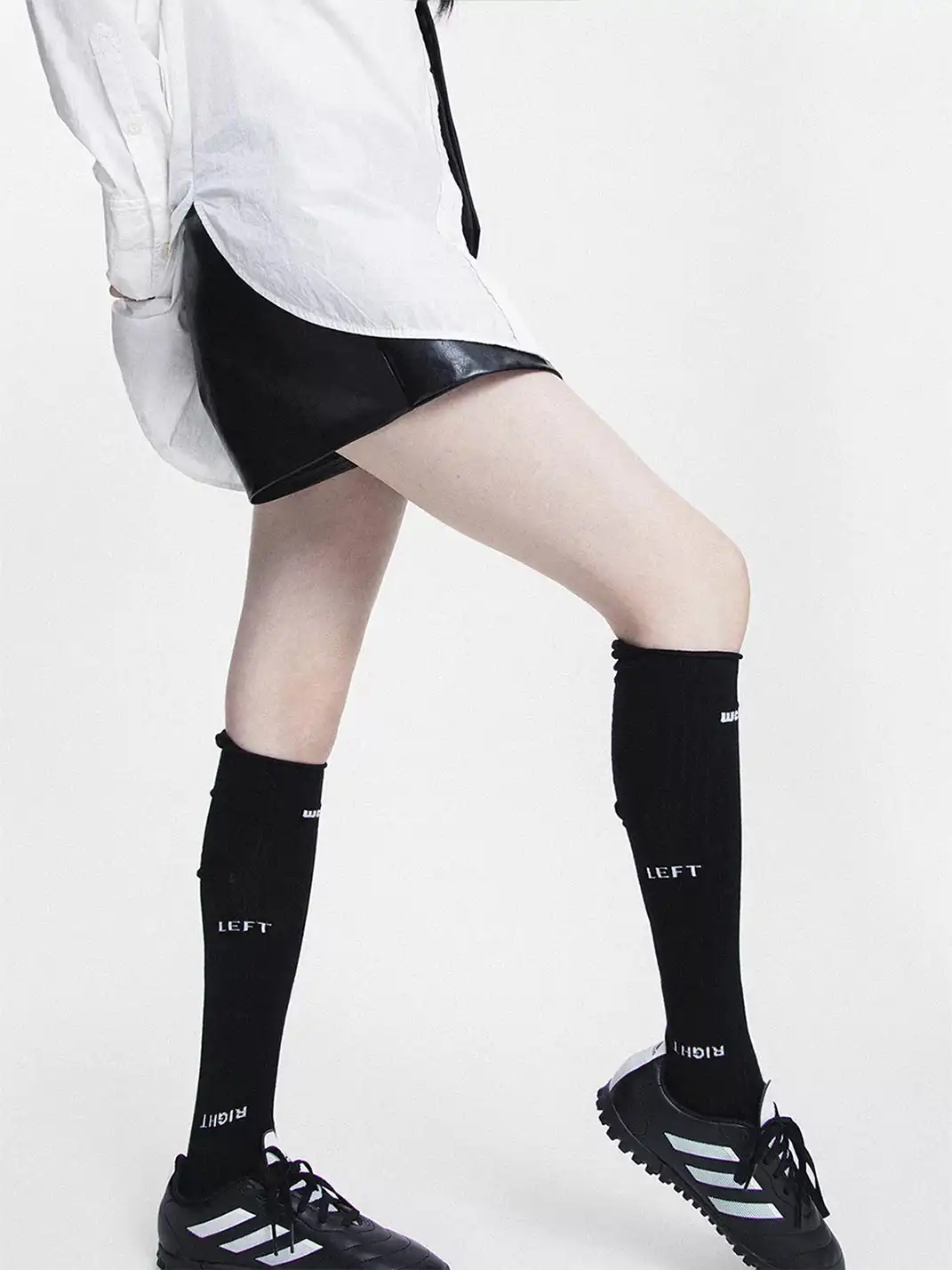 SS2L | Solid Color Letter Calf Socks