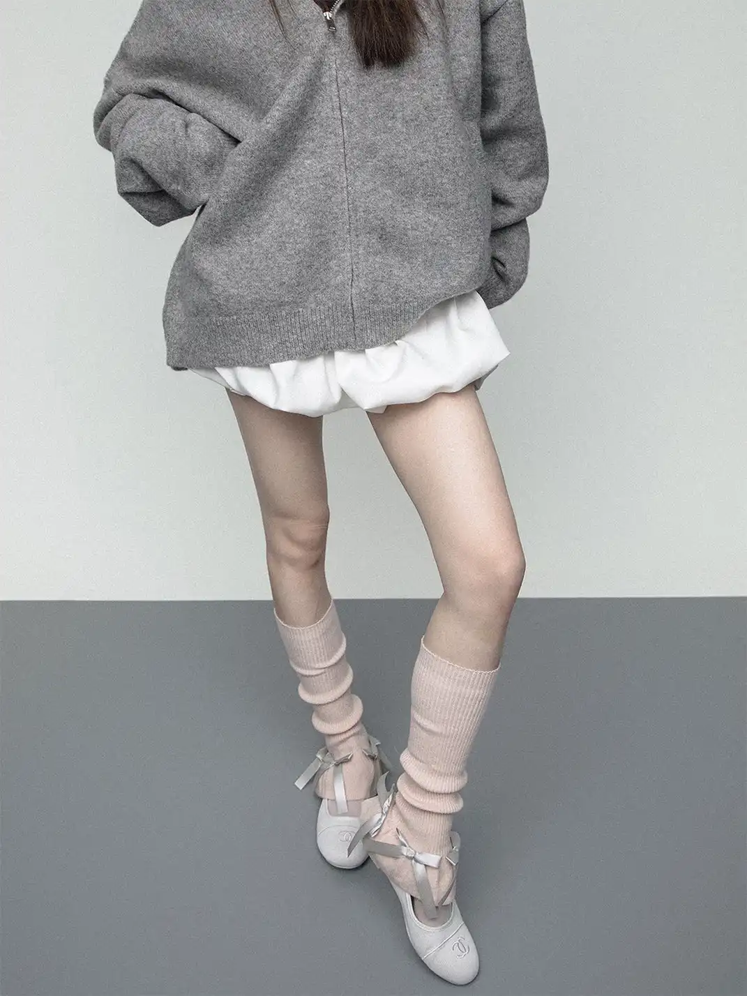 SS2L | Bow Flared Slouch Socks