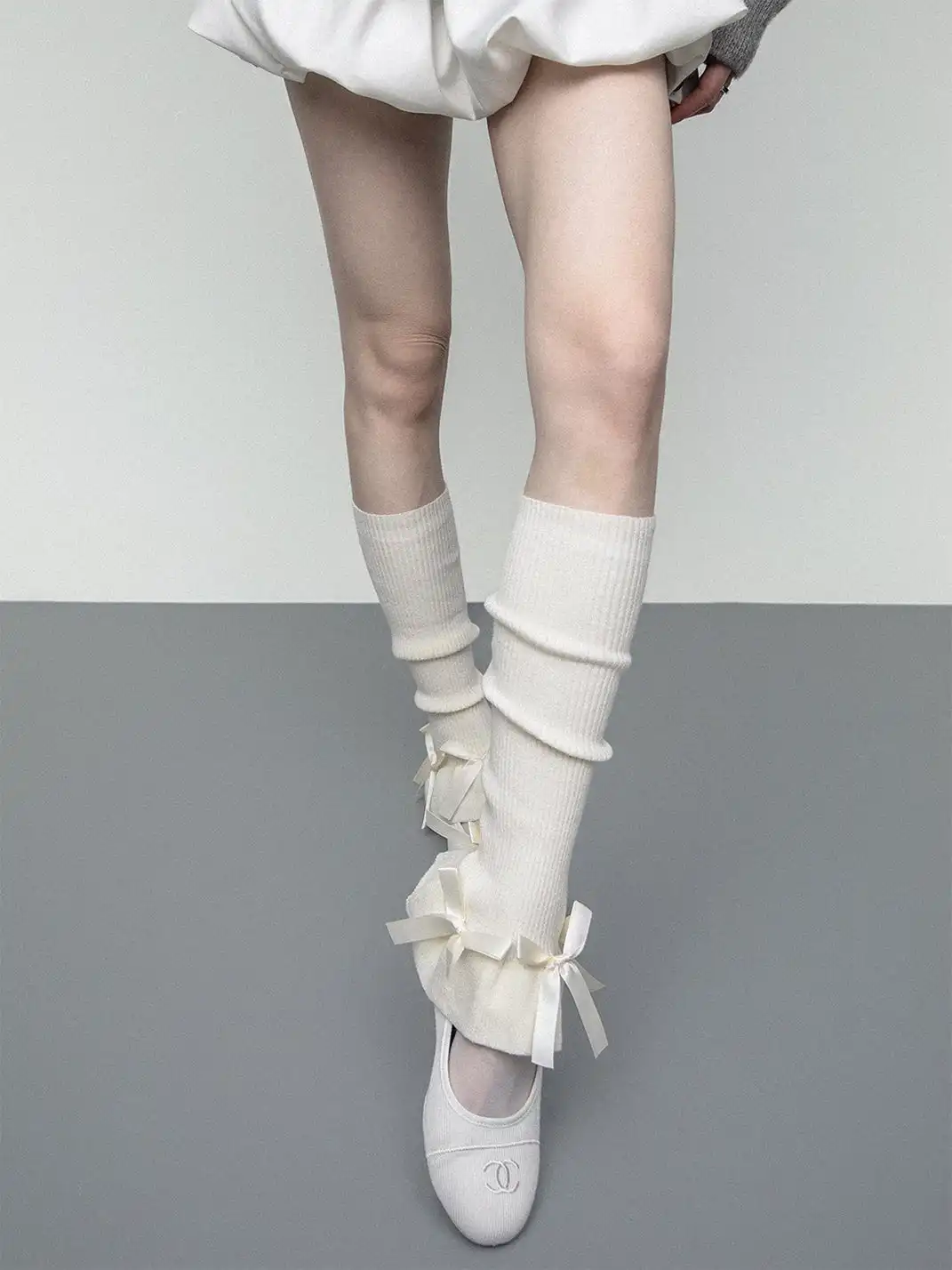SS2L | Bow Flared Slouch Socks