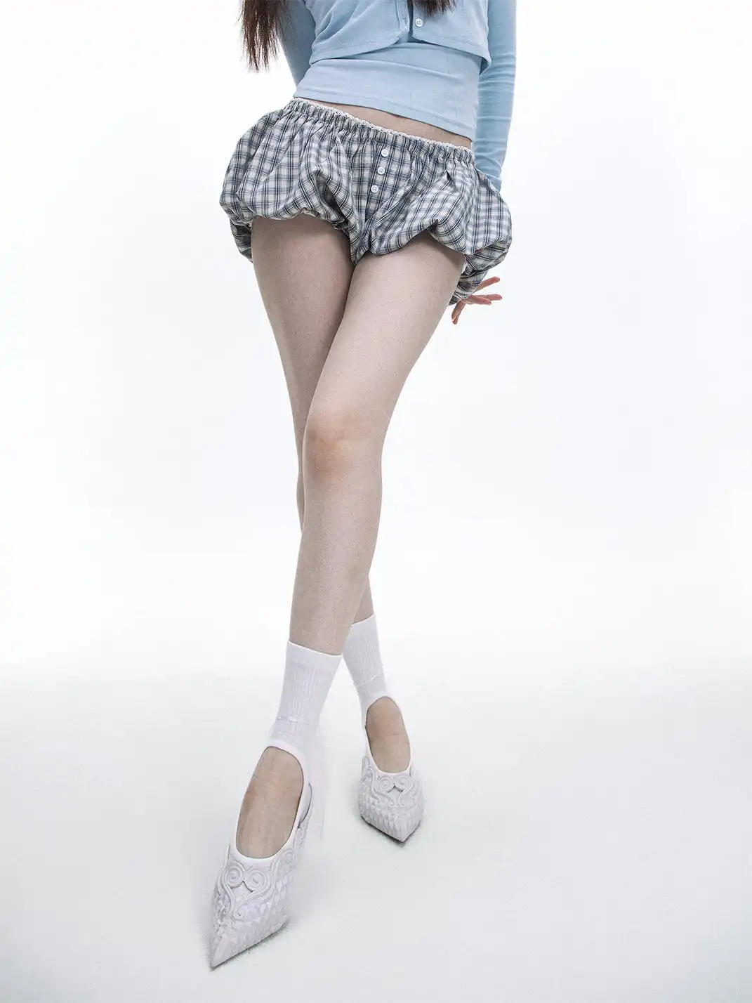 SS2L | Open Instep Bow Mid-Calf Socks