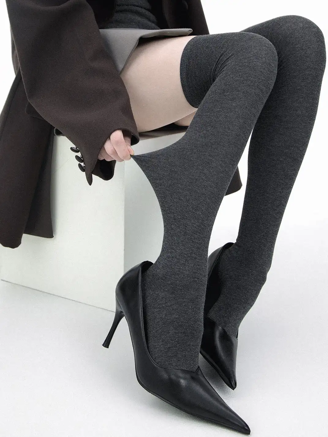 SS2L | Minimalist Sheer Thigh High Socks