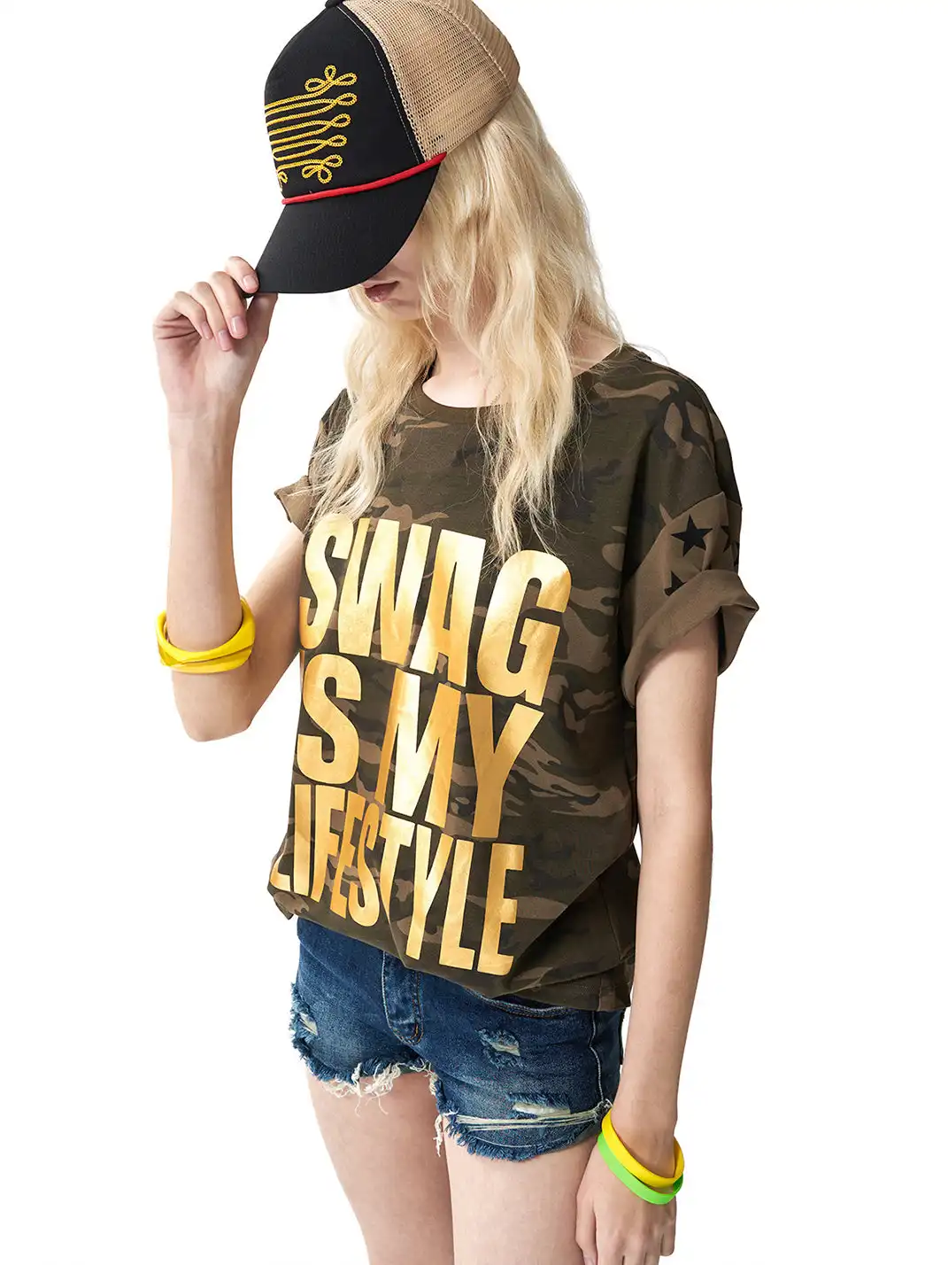 NumbAsia | Camouflage Star Printed Short Sleeve T-Shirt