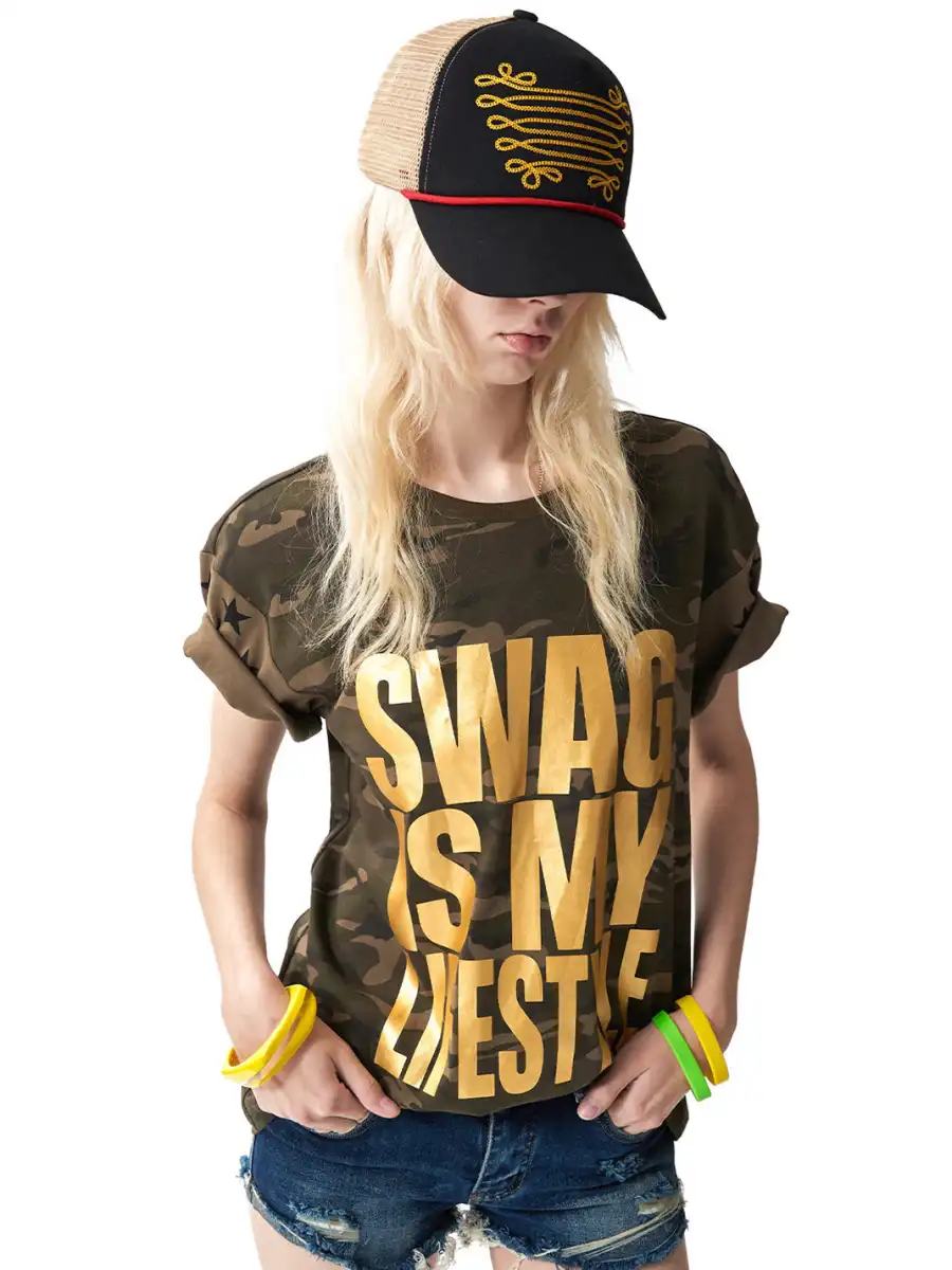NumbAsia | Camouflage Star Printed Short Sleeve T-Shirt - 3