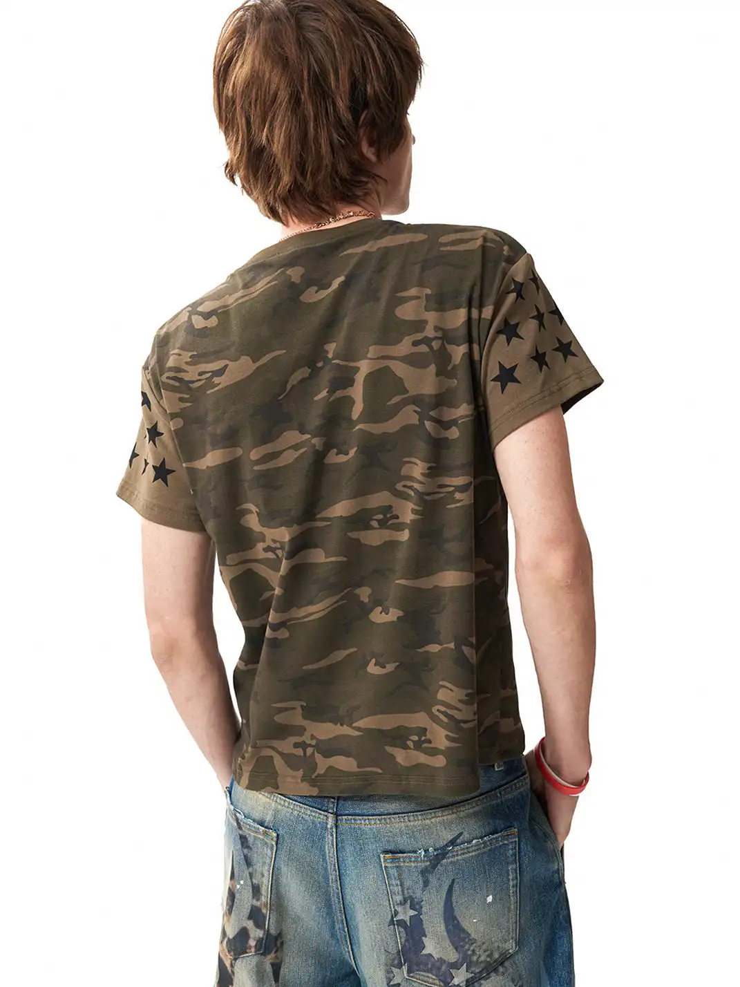 NumbAsia | Camouflage Star Printed Short Sleeve T-Shirt