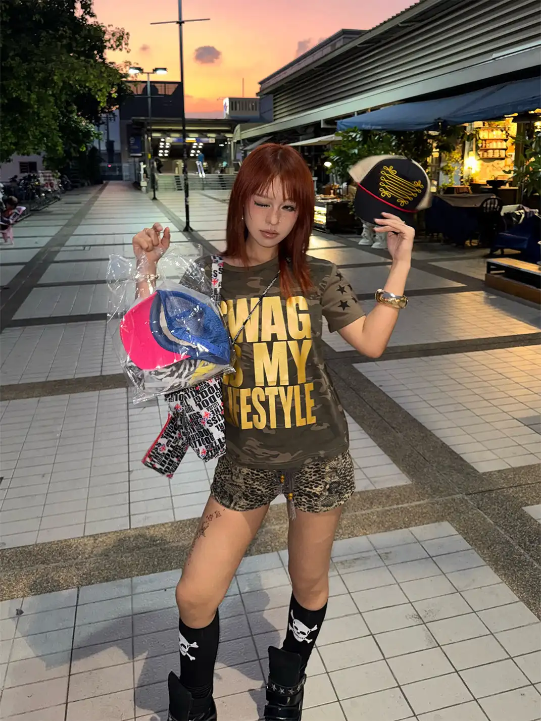 NumbAsia | Camouflage Star Printed Short Sleeve T-Shirt