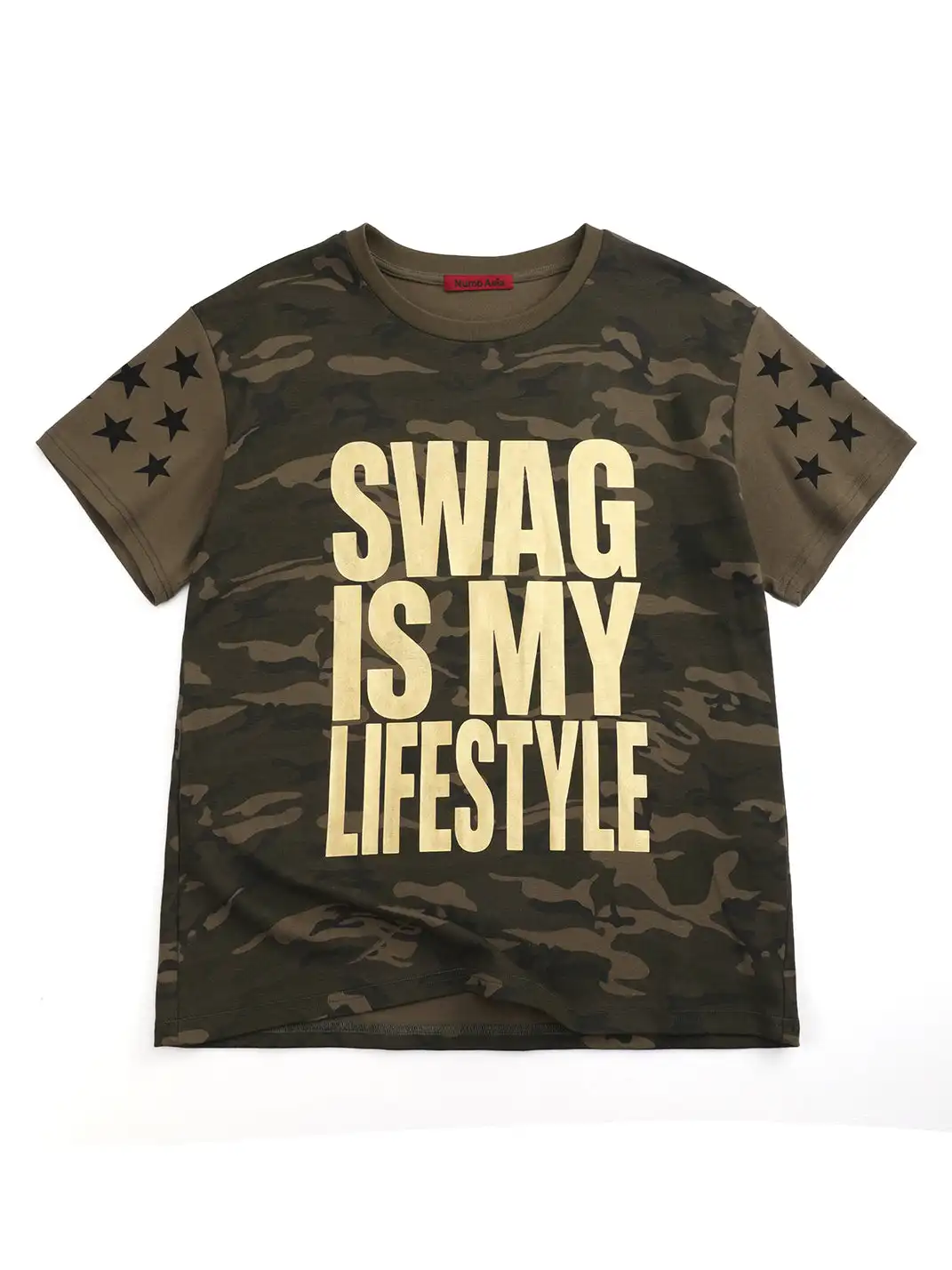 NumbAsia | Camouflage Star Printed Short Sleeve T-Shirt