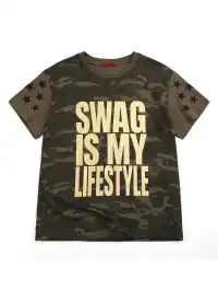 NumbAsia | Camouflage Star Printed Short Sleeve T-Shirt