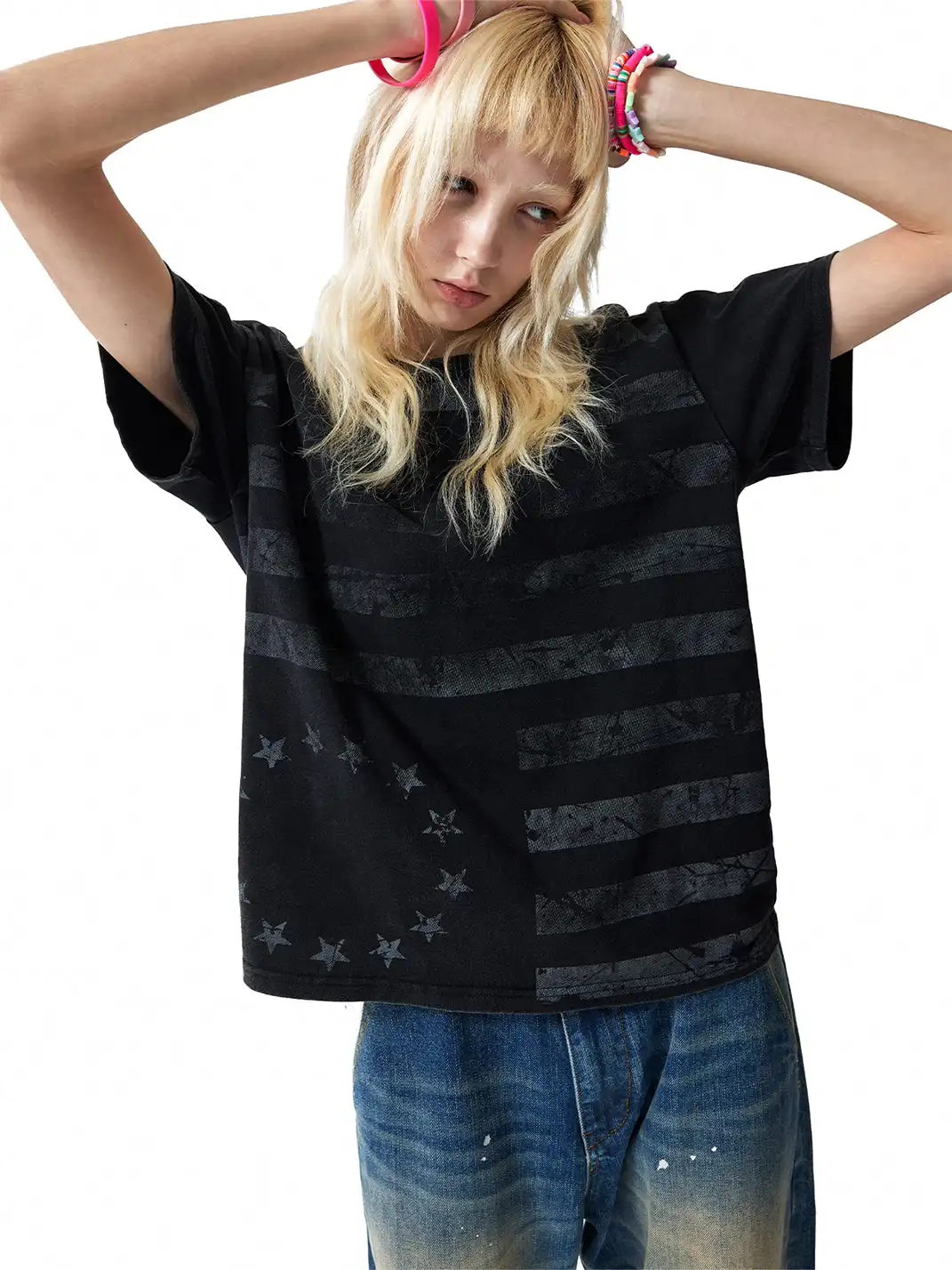 NumbAsia | Worn Printed Short Sleeve T-Shirt