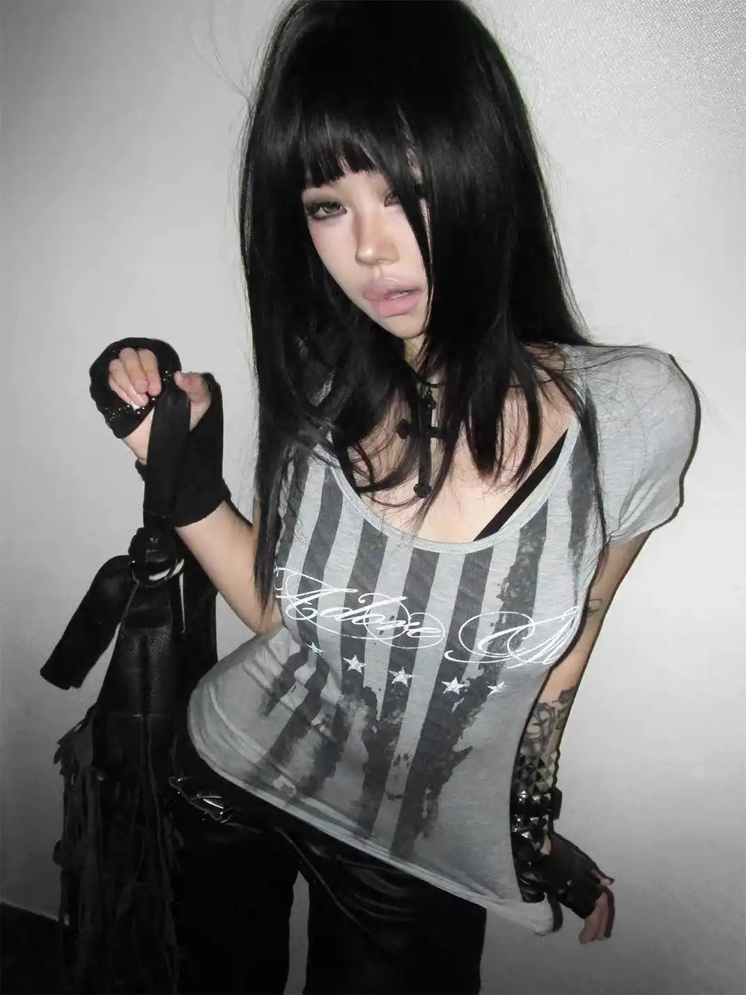 NumbAsia | Star-Spangled Banner Damaged Short Sleeve T-Shirt