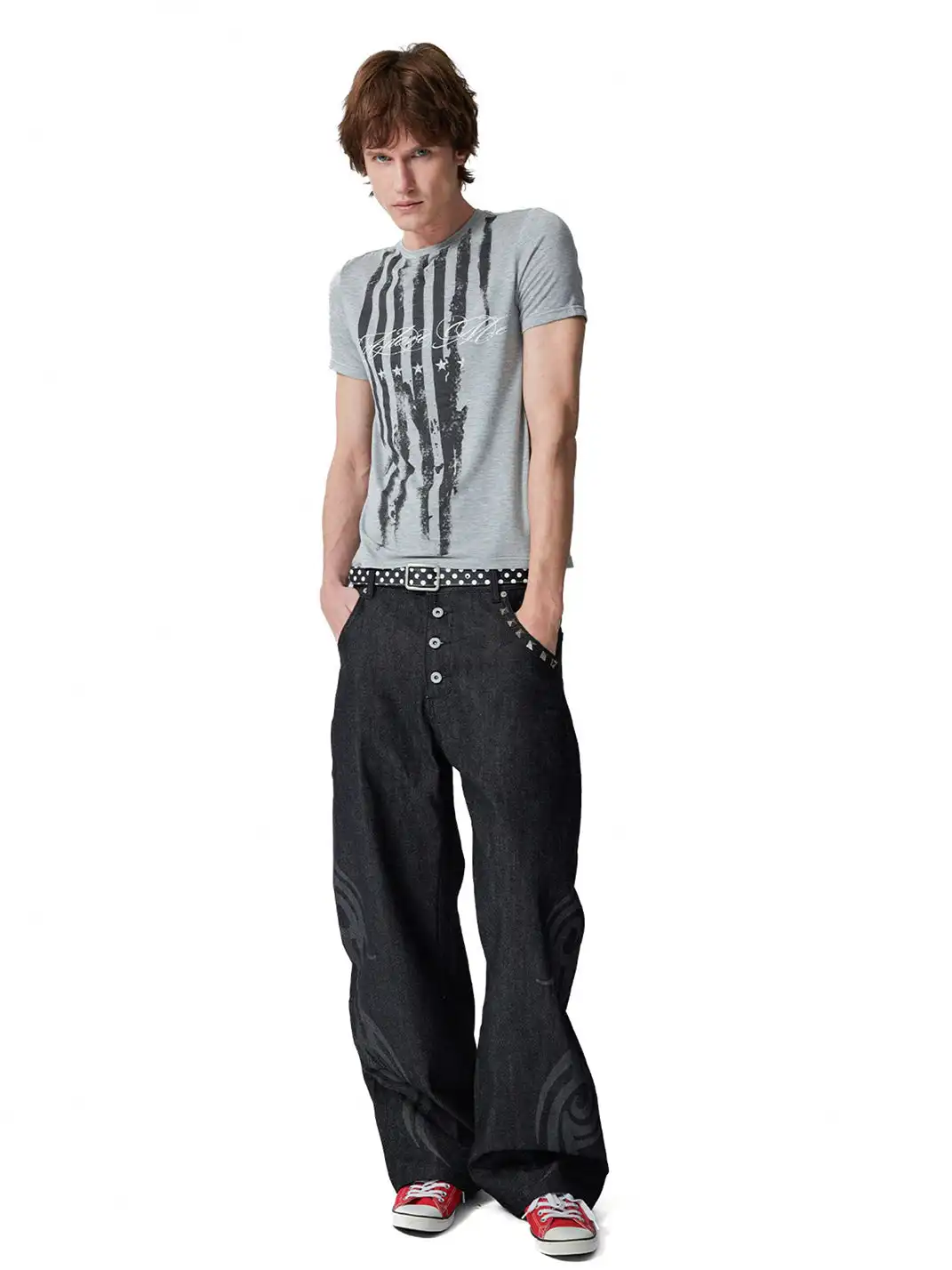 NumbAsia | Star-Spangled Banner Damaged Short Sleeve T-Shirt