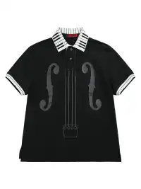 NumbAsia | Piano Collar Note T-Shirt Polo Shirt