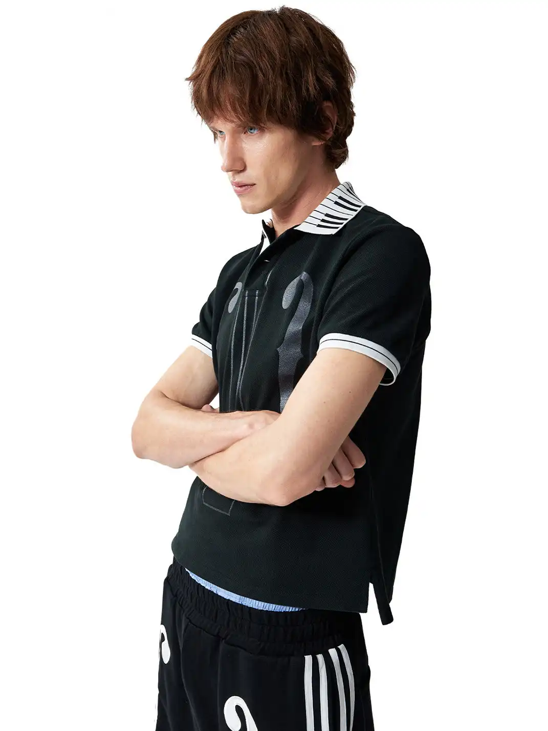NumbAsia | Piano Collar Note T-Shirt Polo Shirt