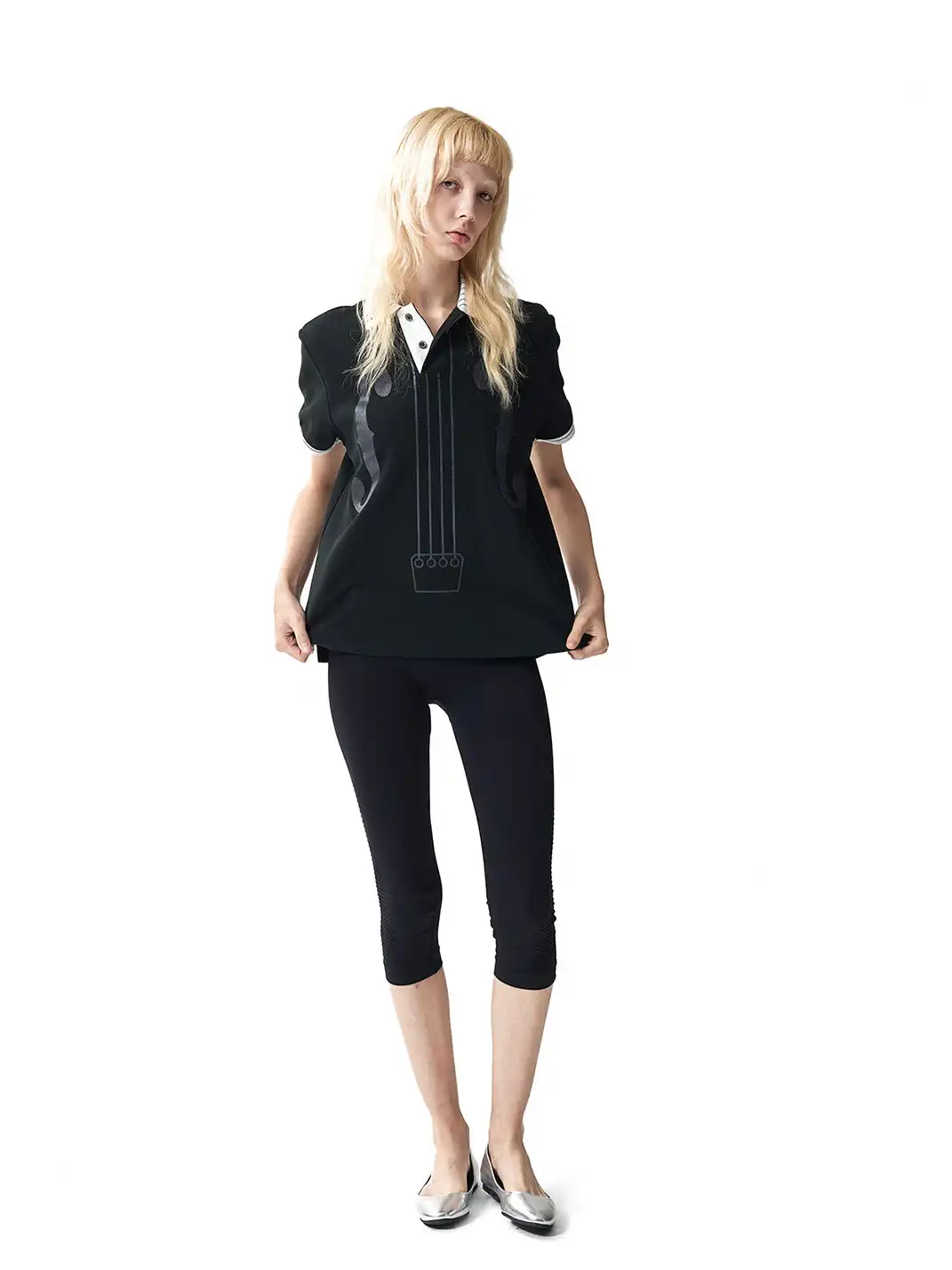 NumbAsia | Piano Collar Note T-Shirt Polo Shirt