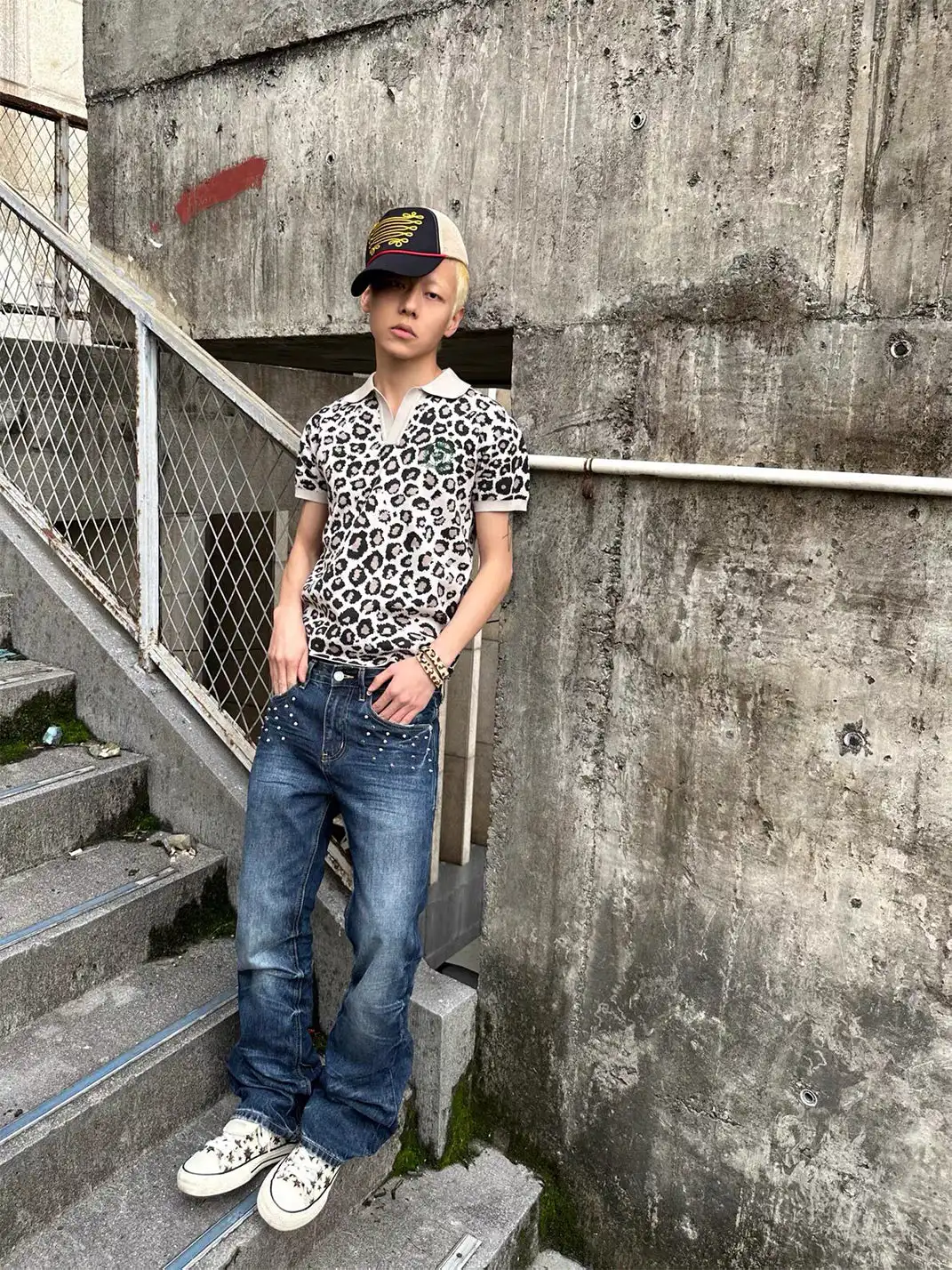 NumbAsia | Spike Decorated Flared Jeans