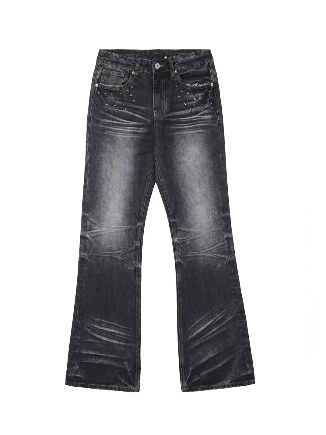NumbAsia | Spike Decorated Flared Jeans