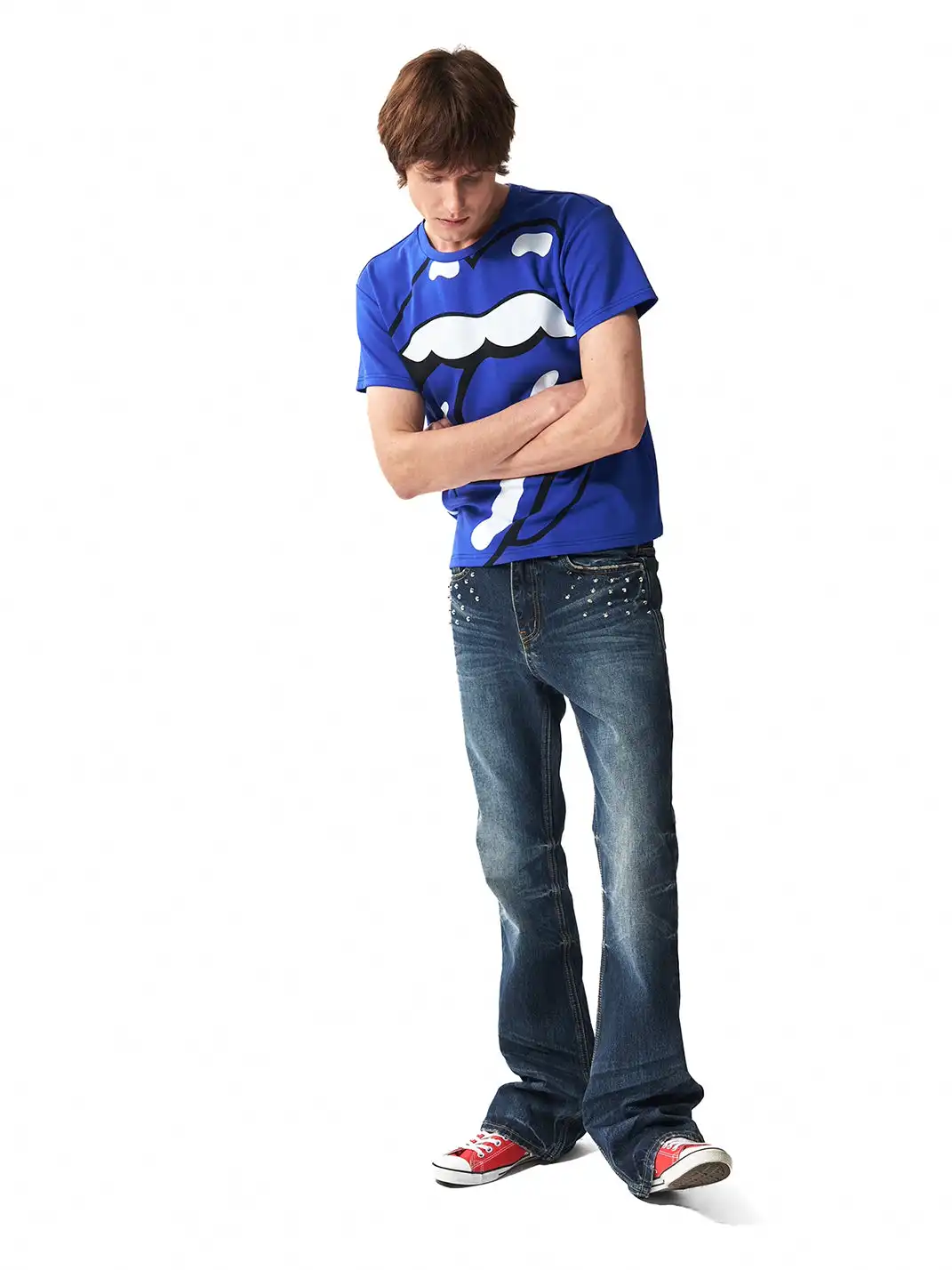 NumbAsia | Spike Decorated Flared Jeans