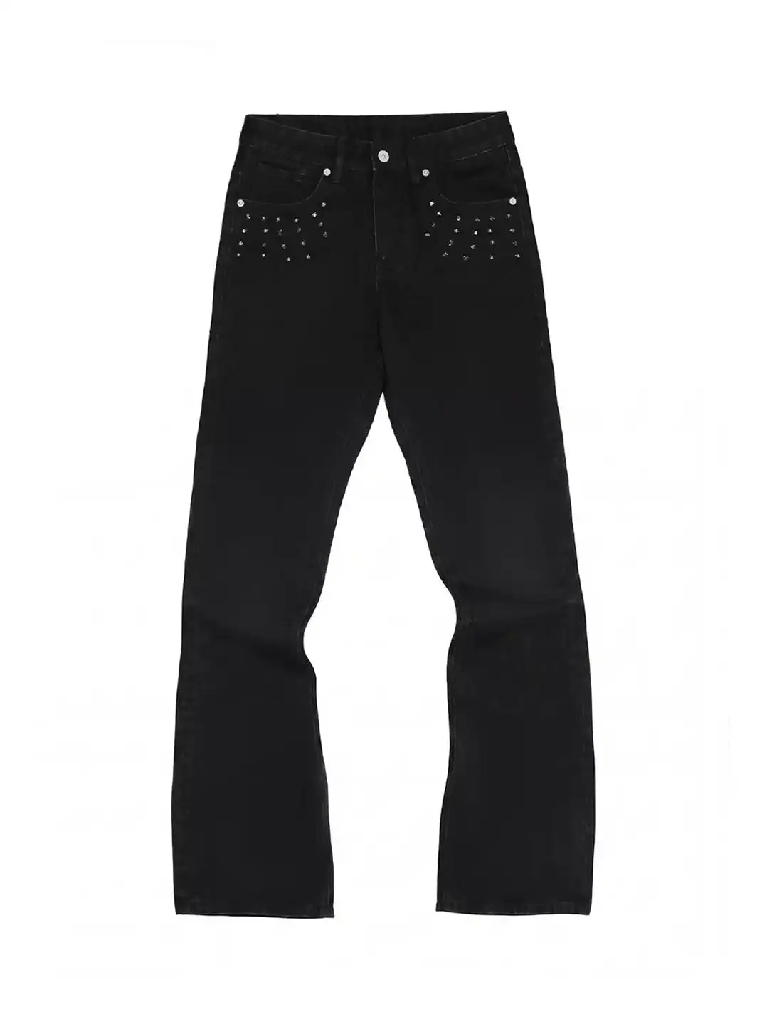 NumbAsia | Spike Decorated Flared Jeans