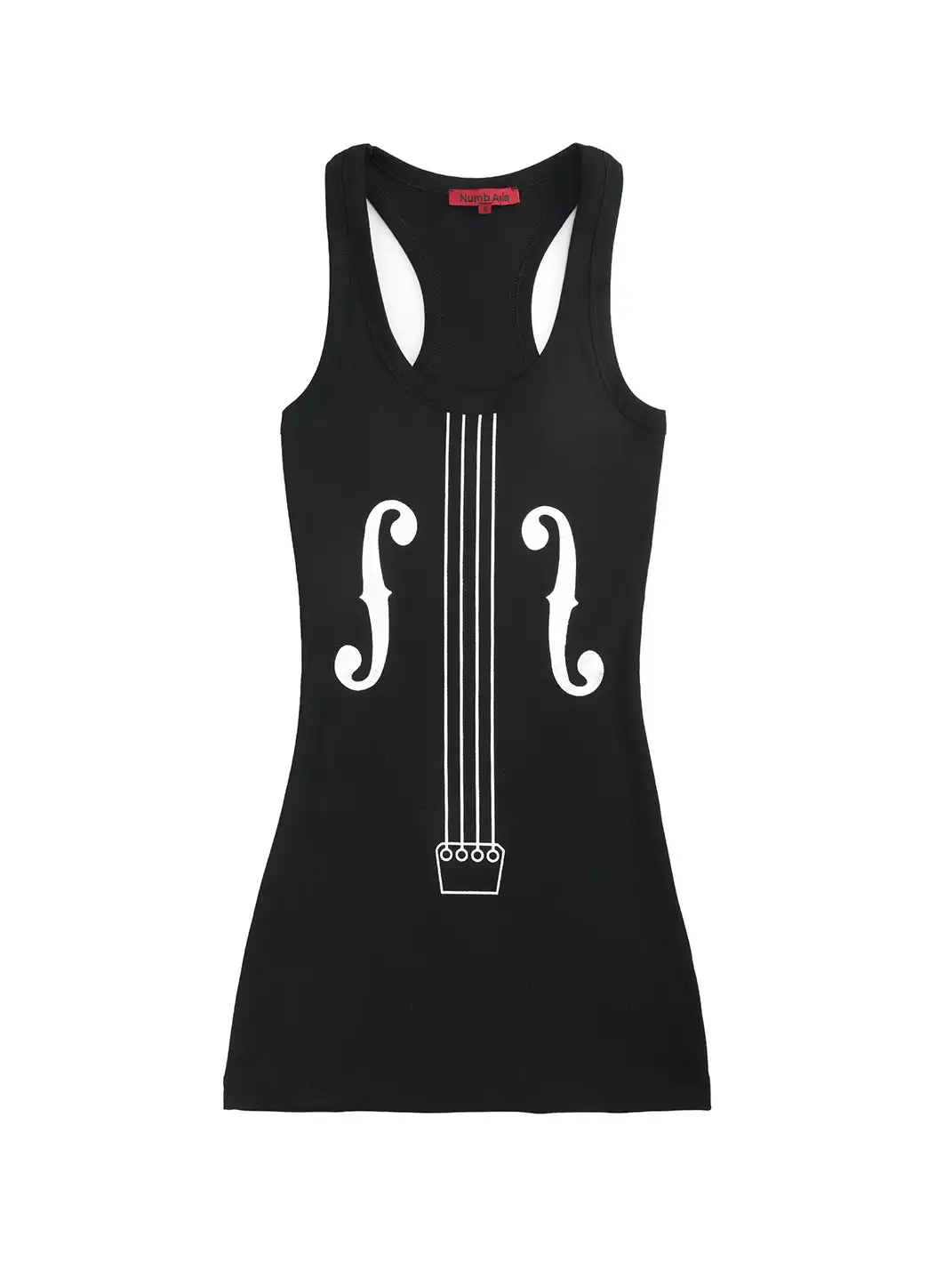 NumbAsia | Violin Silver Foil Printed Tank Top