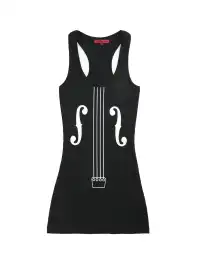 NumbAsia | Violin Silver Foil Printed Tank Top
