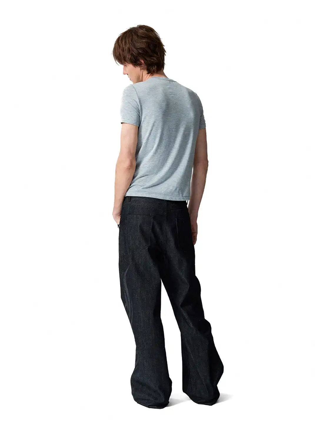 NumbAsia | Burnout Button Placket Rivet Jeans