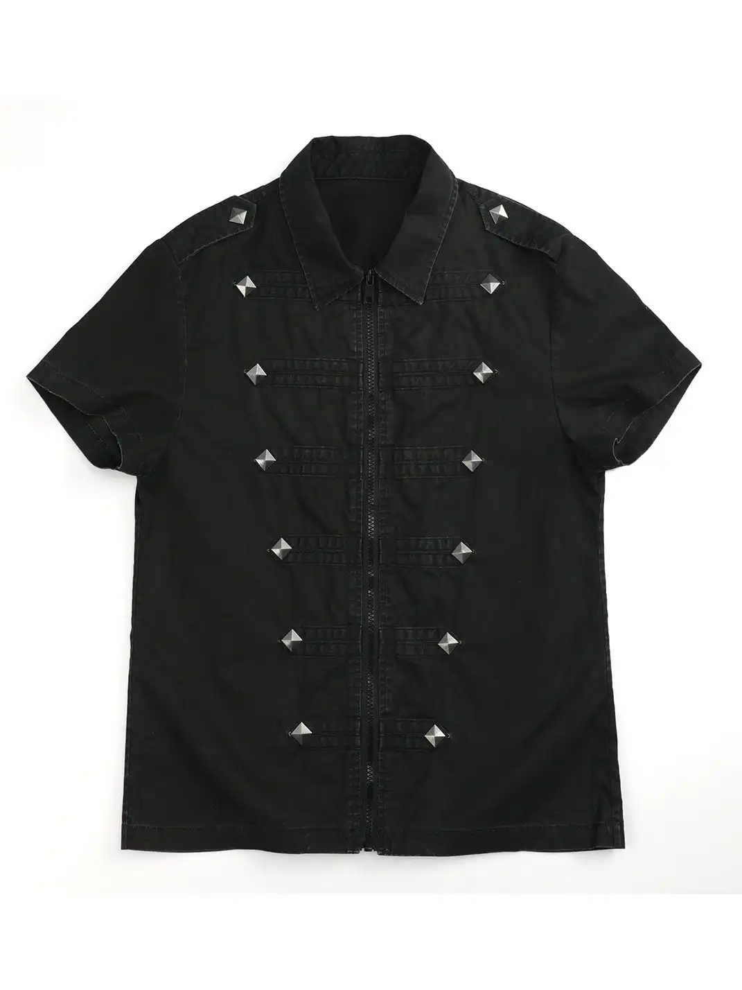 NumbAsia | Rivet Epaulet Short Sleeve Shirt