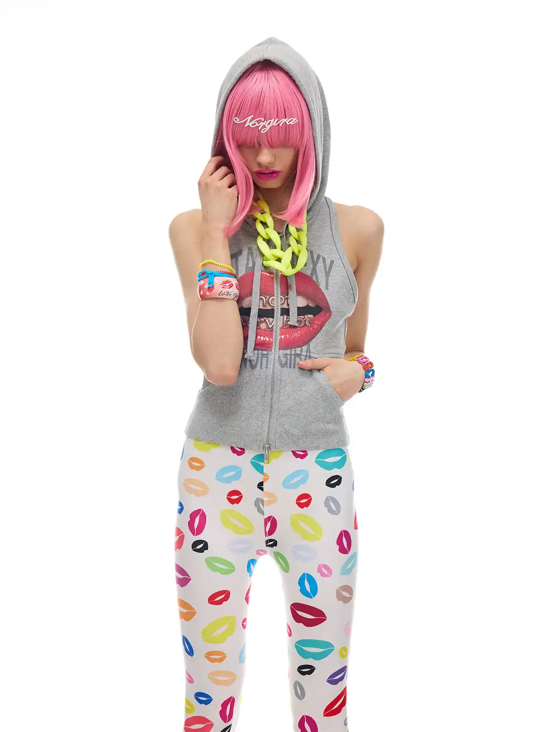 NORGIRA | STAY SEXY Zip-Up Hooded Vest