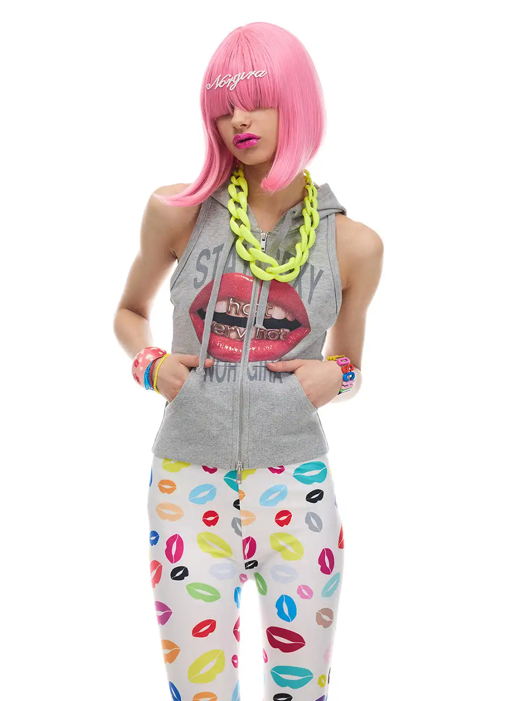 NORGIRA | STAY SEXY Zip-Up Hooded Vest