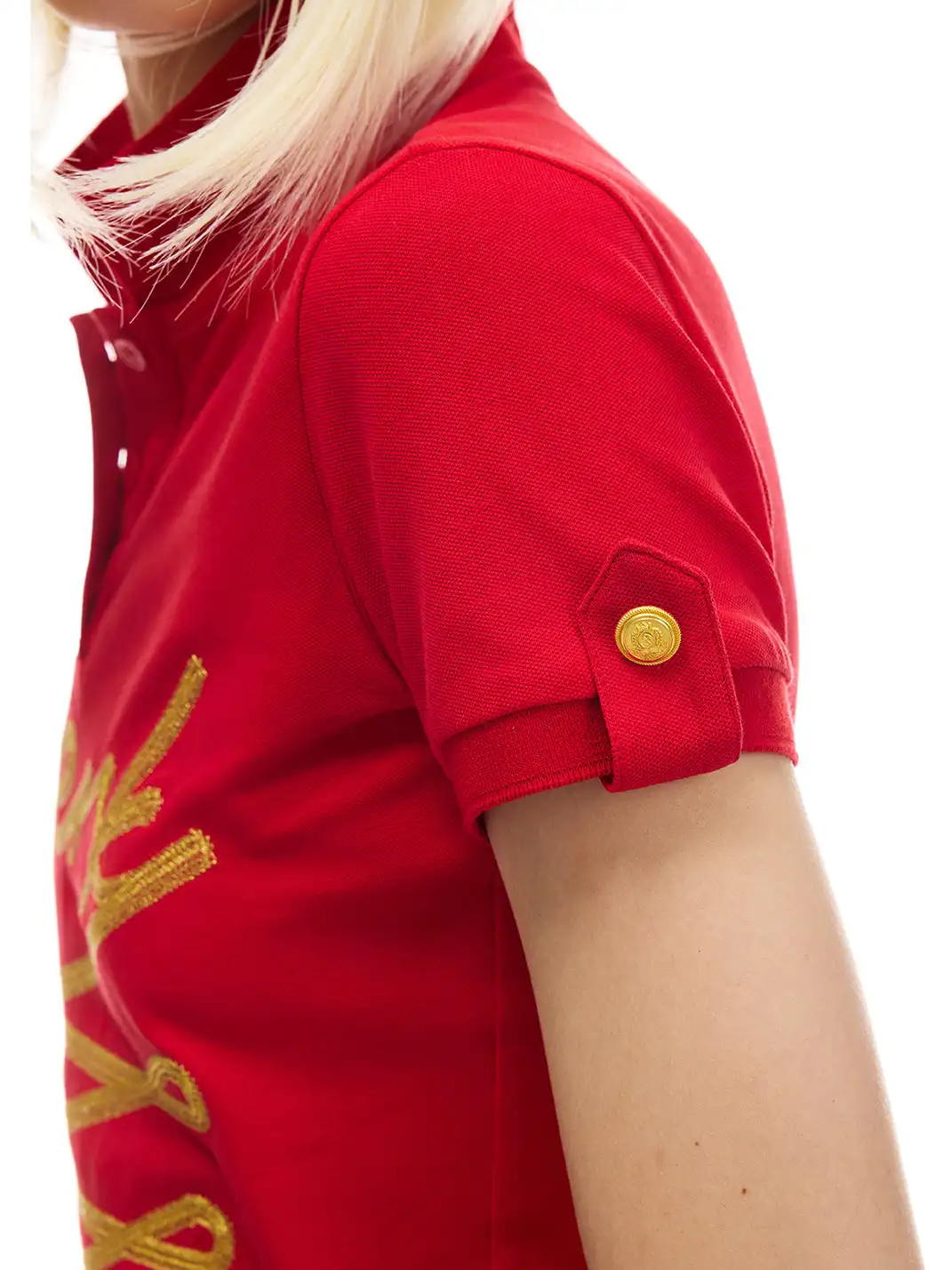 NORGIRA | "JERK" Gold Thread Polo T-Shirt