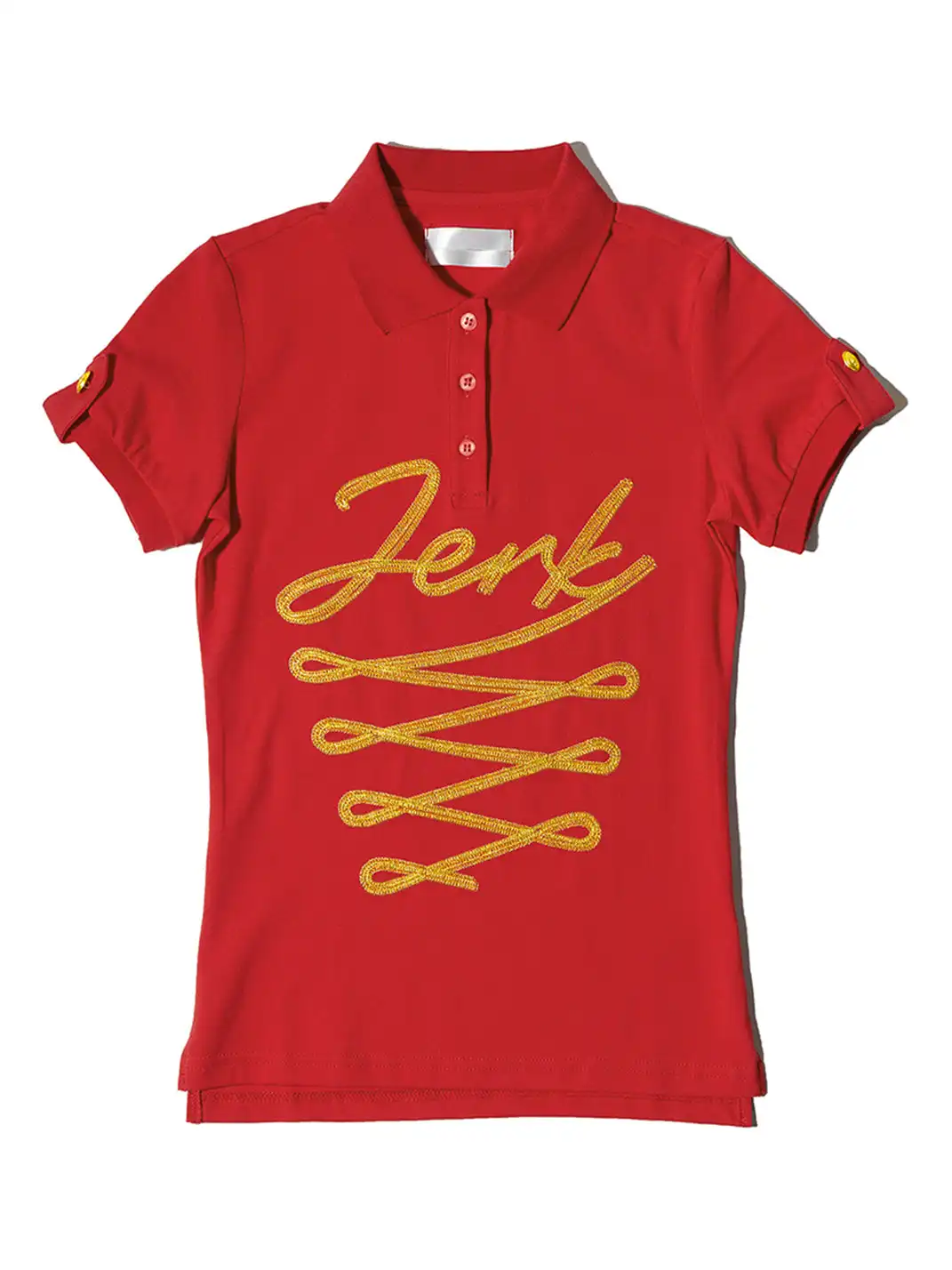 NORGIRA | "JERK" Gold Thread Polo T-Shirt
