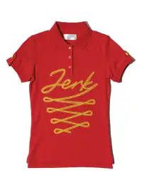 NORGIRA | "JERK" Gold Thread Polo T-Shirt