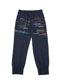 NORGIRA | Colorful Letter Slogan Seven-Minute Sweatpants