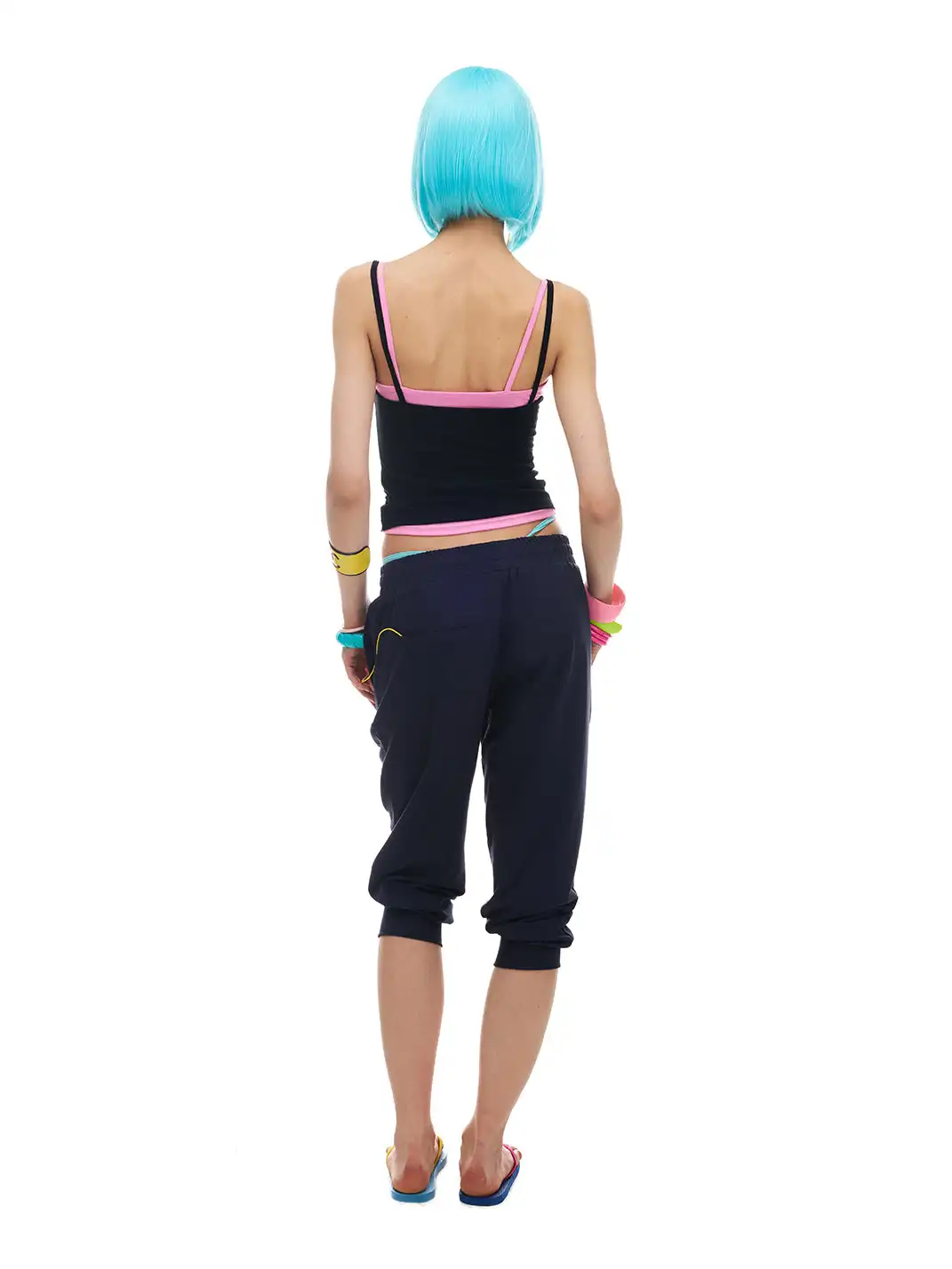NORGIRA | Black And Pink Slogan Real Two-Piece Layered Cami Top