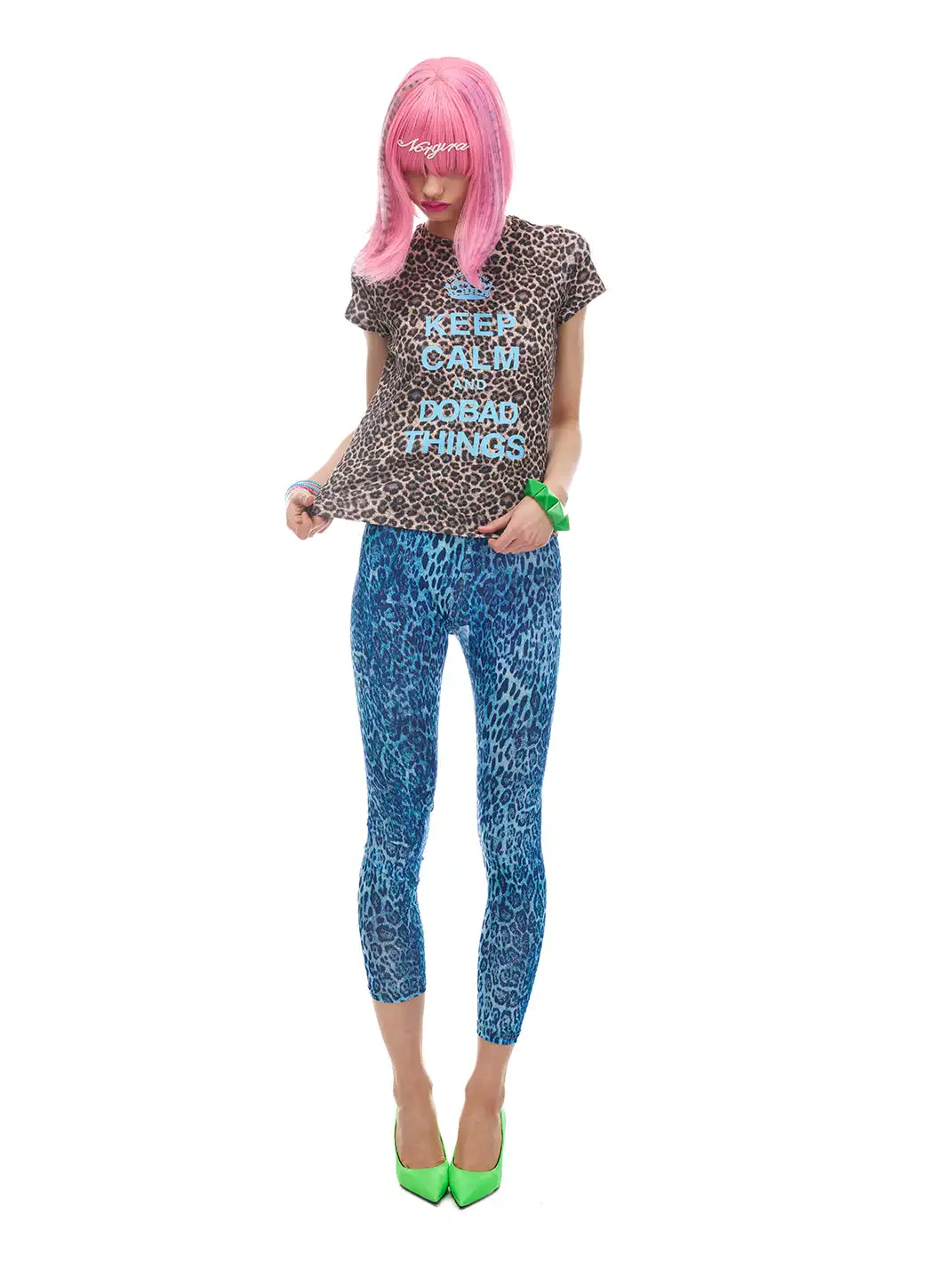 NORGIRA | Crown Slogan Leopard Print T-Shirt