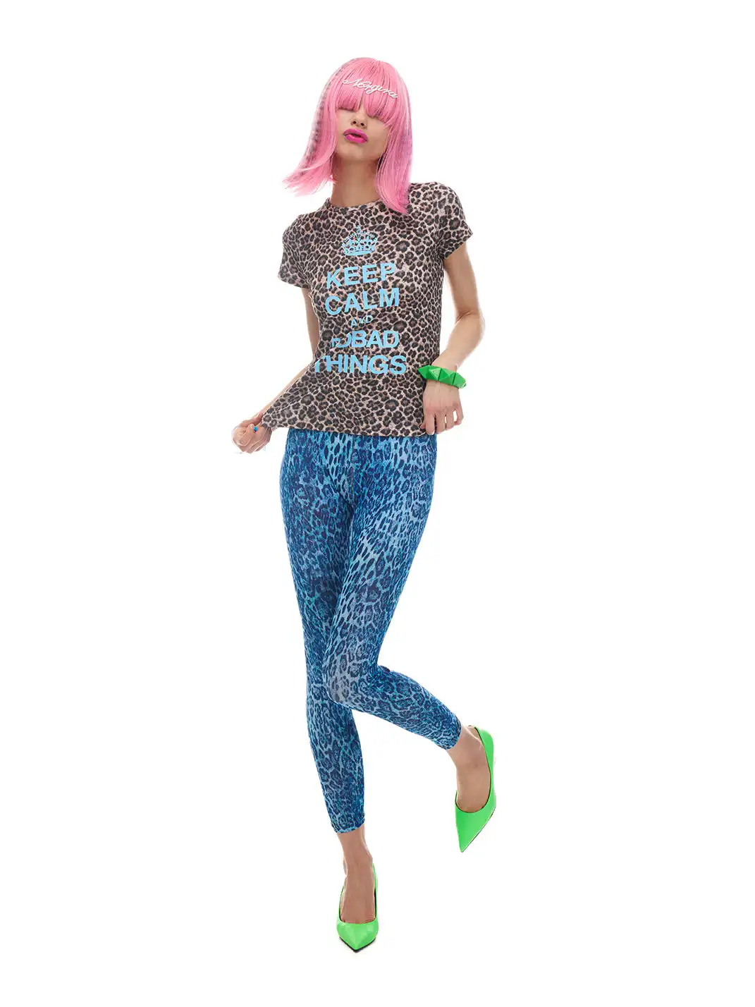 NORGIRA | Crown Slogan Leopard Print T-Shirt
