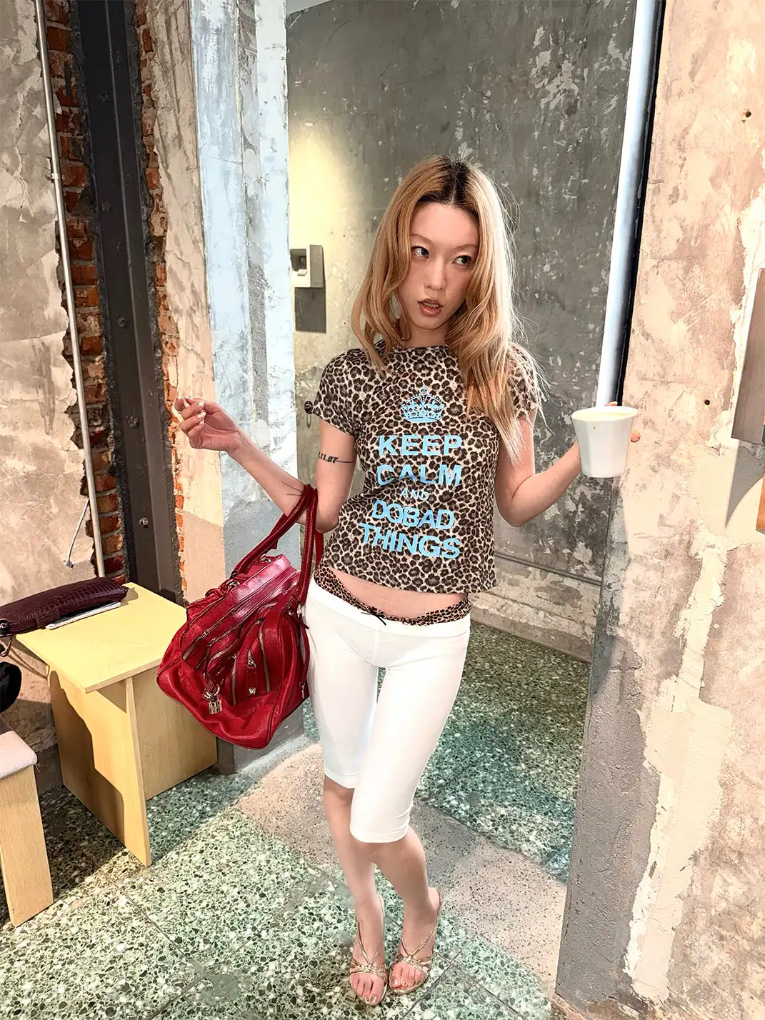 NORGIRA | Crown Slogan Leopard Print T-Shirt