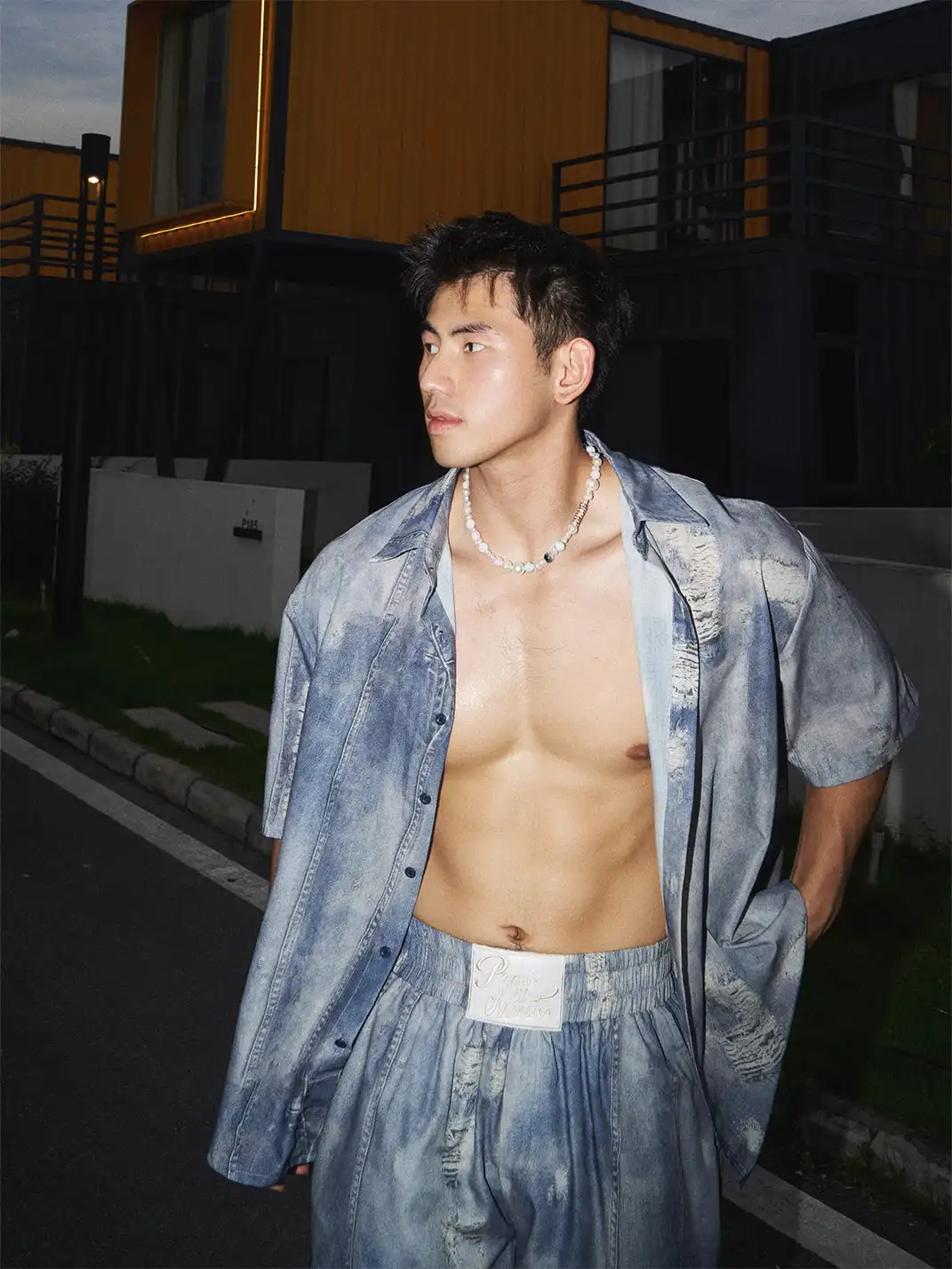 PAPASLILMONSTER | Sheer Denim Shirt
