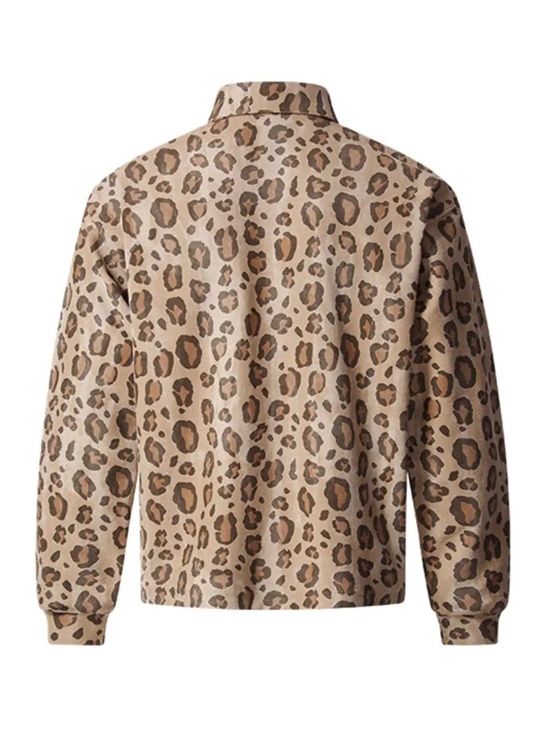 BLINDNOPLAN | Leopard Print Polo Long Sleeve T-Shirt
