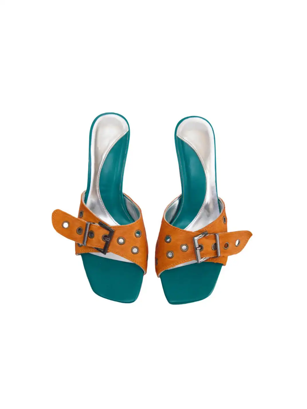 Inthemirror | Square Toe One-Strap Heel Slippers