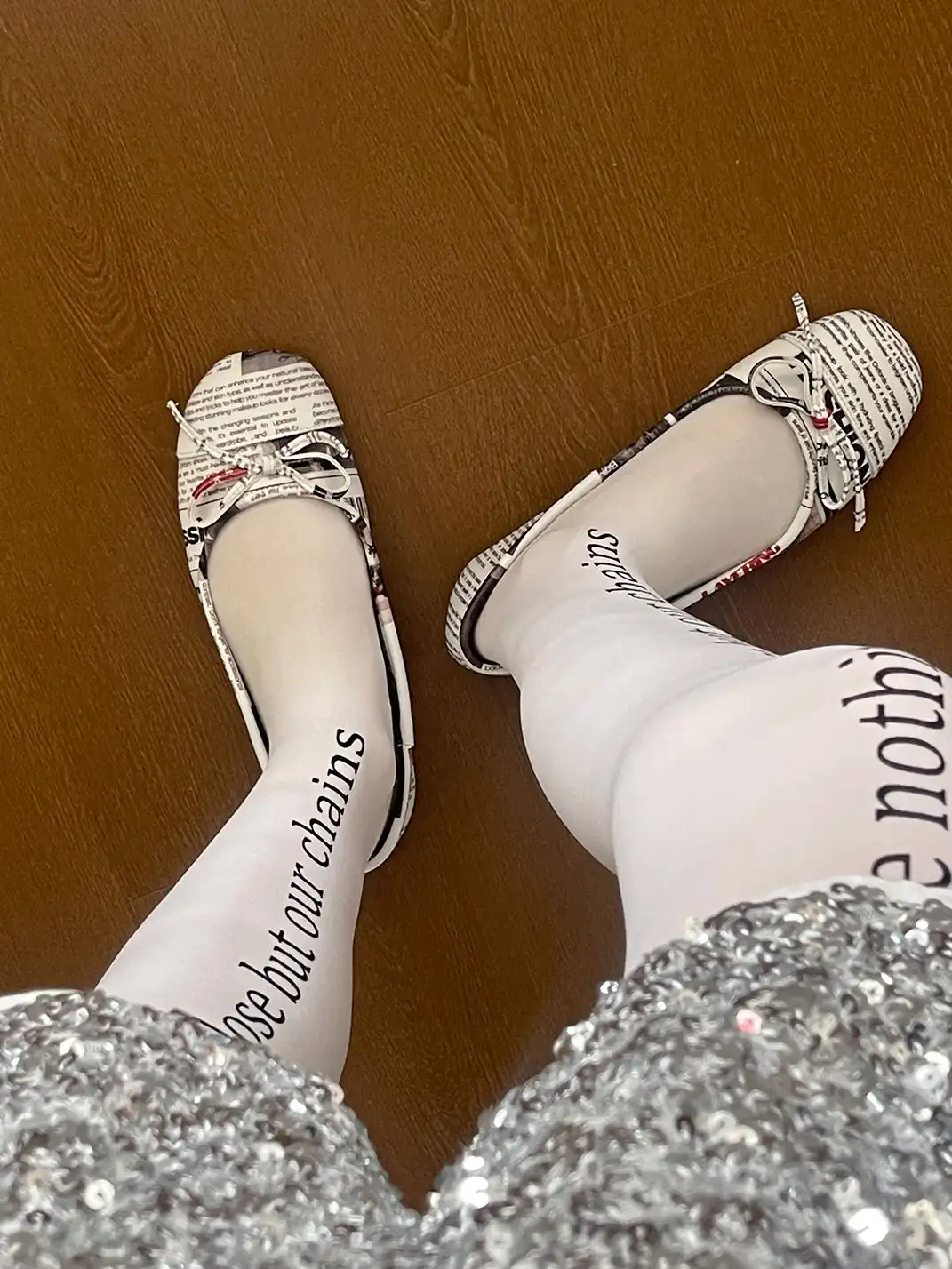 Inthemirror | Newspaper Print Series High Heels & Flat Shoes