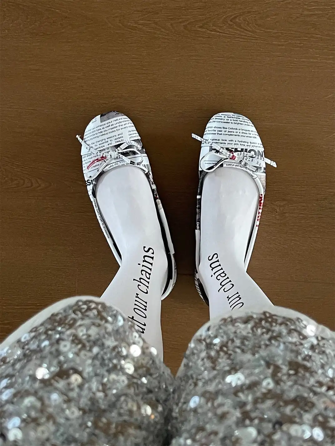 Inthemirror | Newspaper Print Series High Heels & Flat Shoes